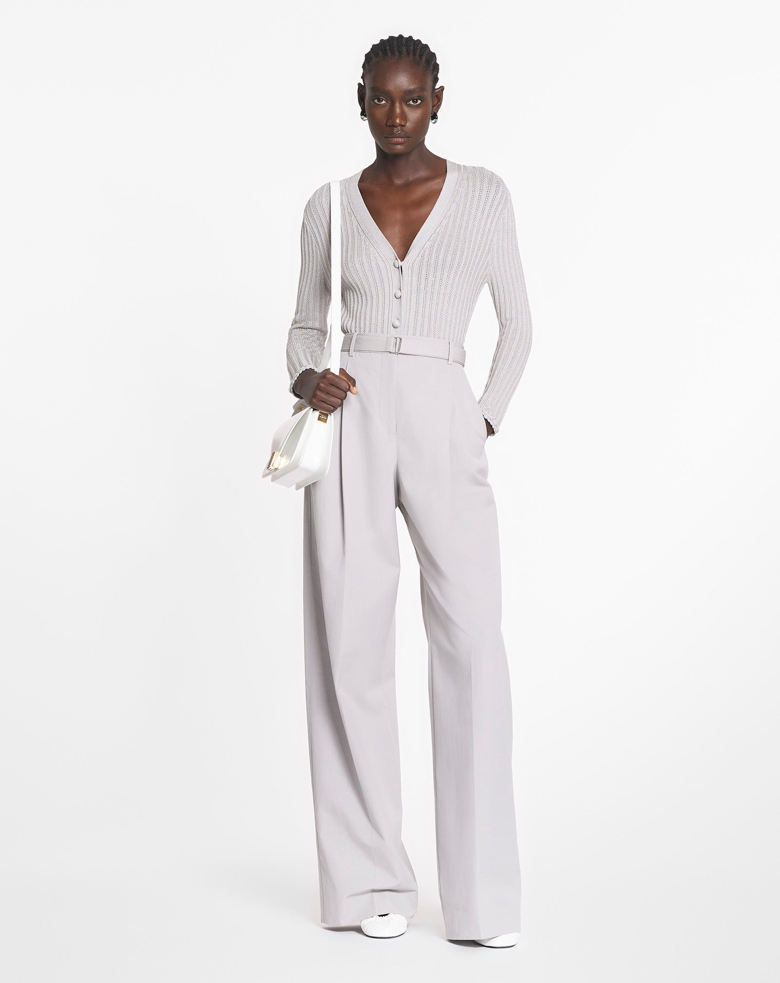 PANTALON À PINCES EN COTON