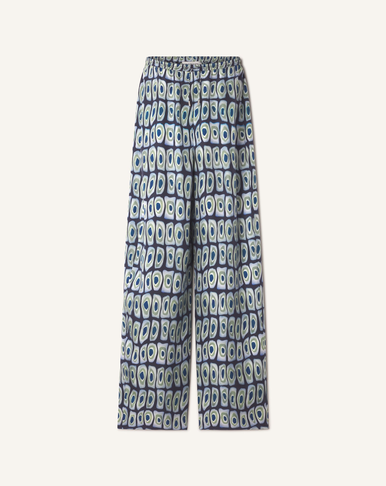 PANTALON LARGE EN SOIE IMPRIMÉE