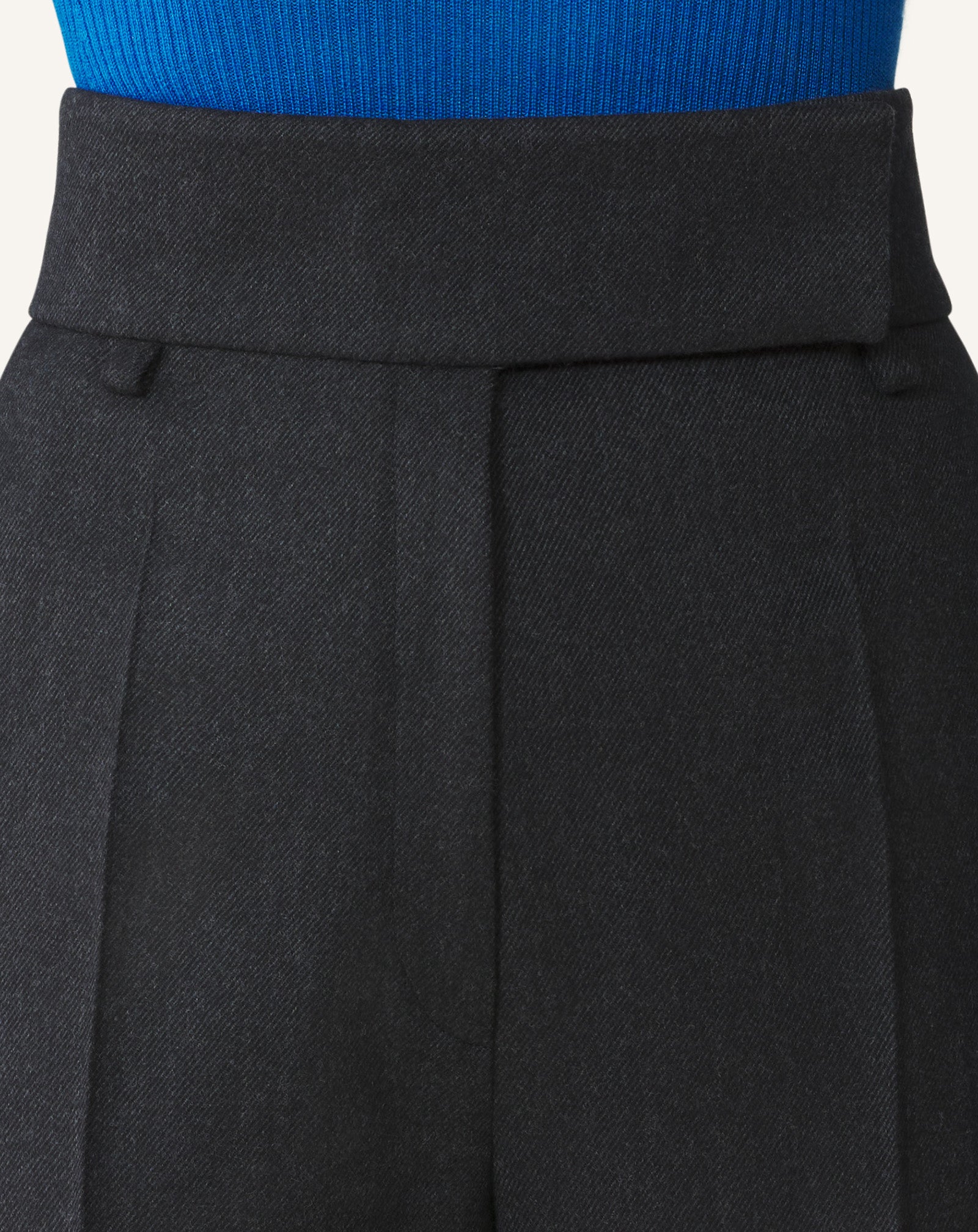 PANTALON CIGARETTE EN FLANELLE