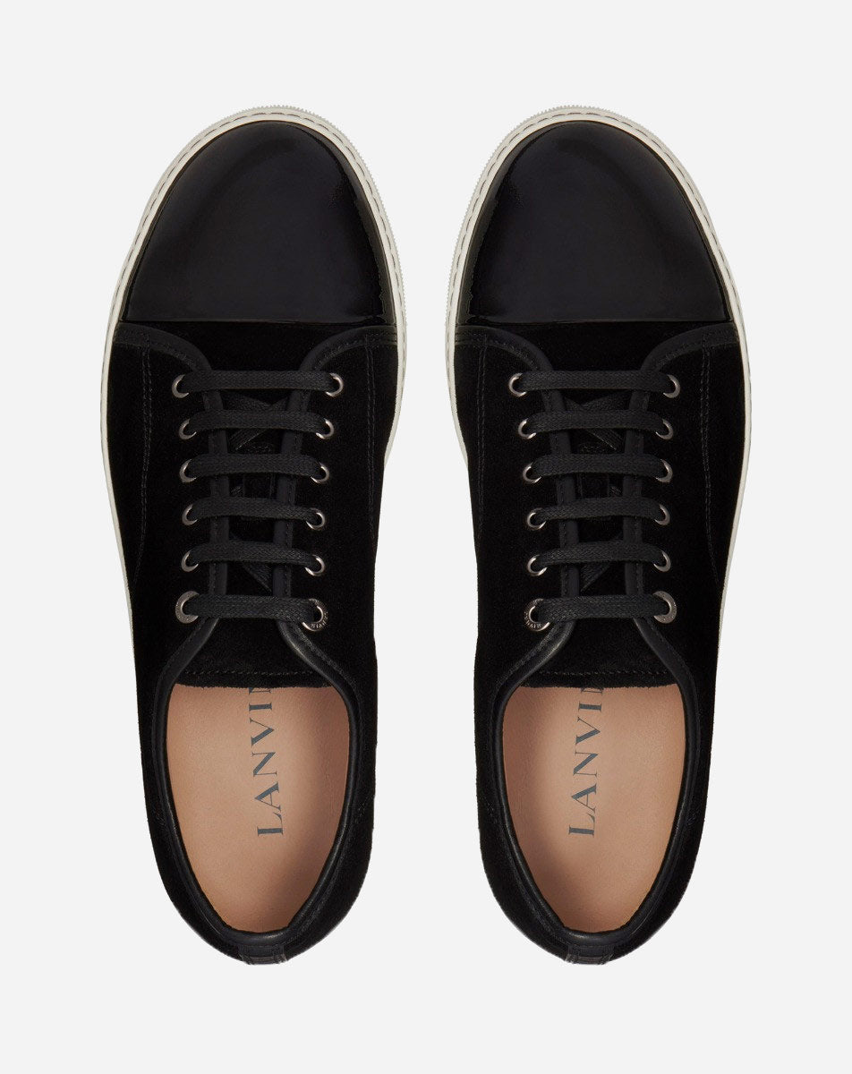 SNEAKERS DBB1 EN DAIM ET CUIR VERNI