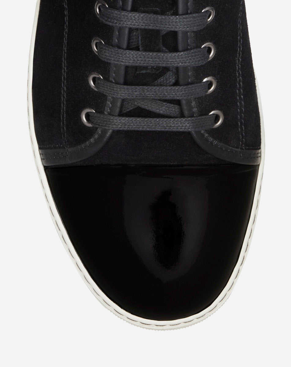 SNEAKERS DBB1 EN DAIM ET CUIR VERNI