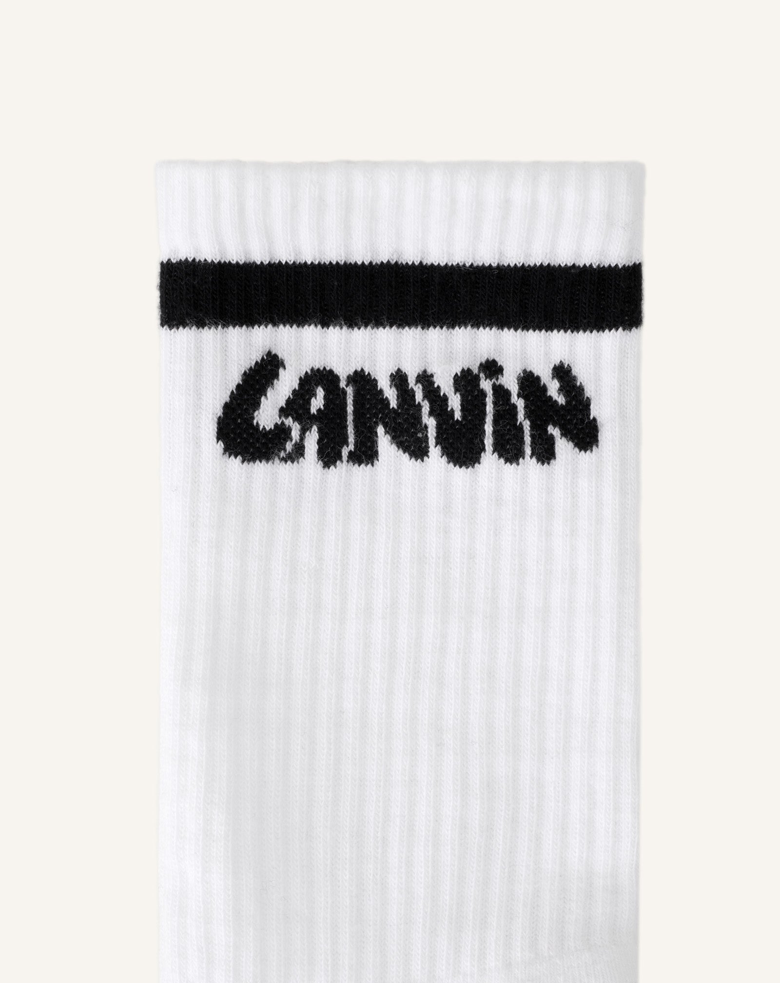 CHAUSSETTES GRAFITTI LANVIN EN COTON BLANC