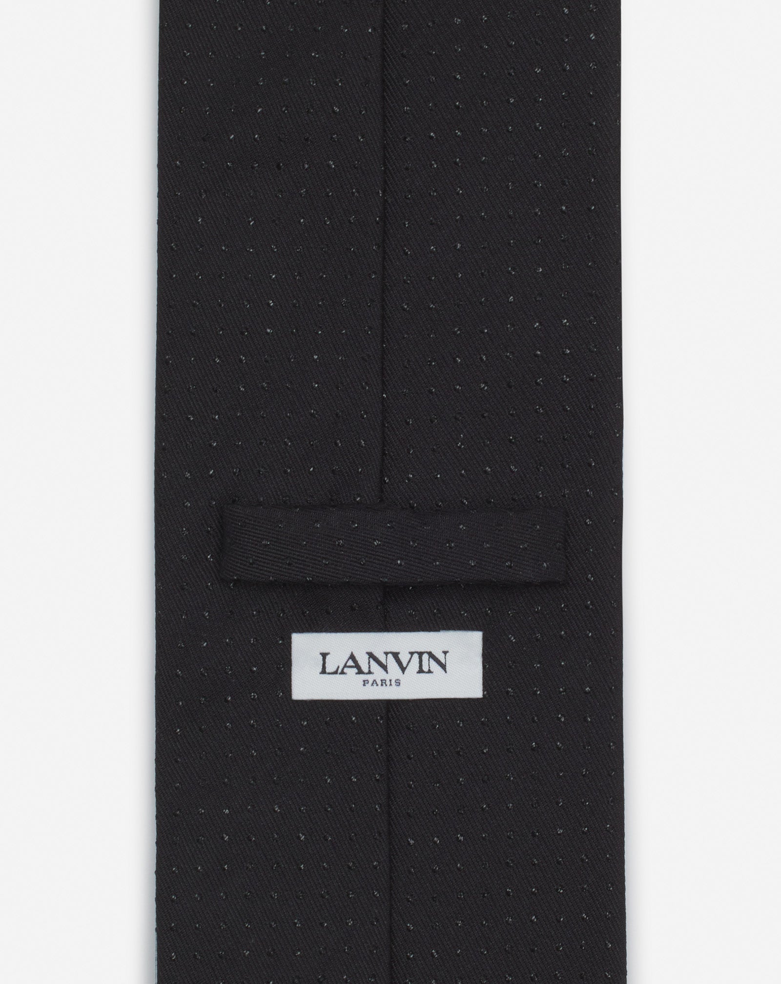 BLACK LANVIN TIE IN SPARKLY SATIN