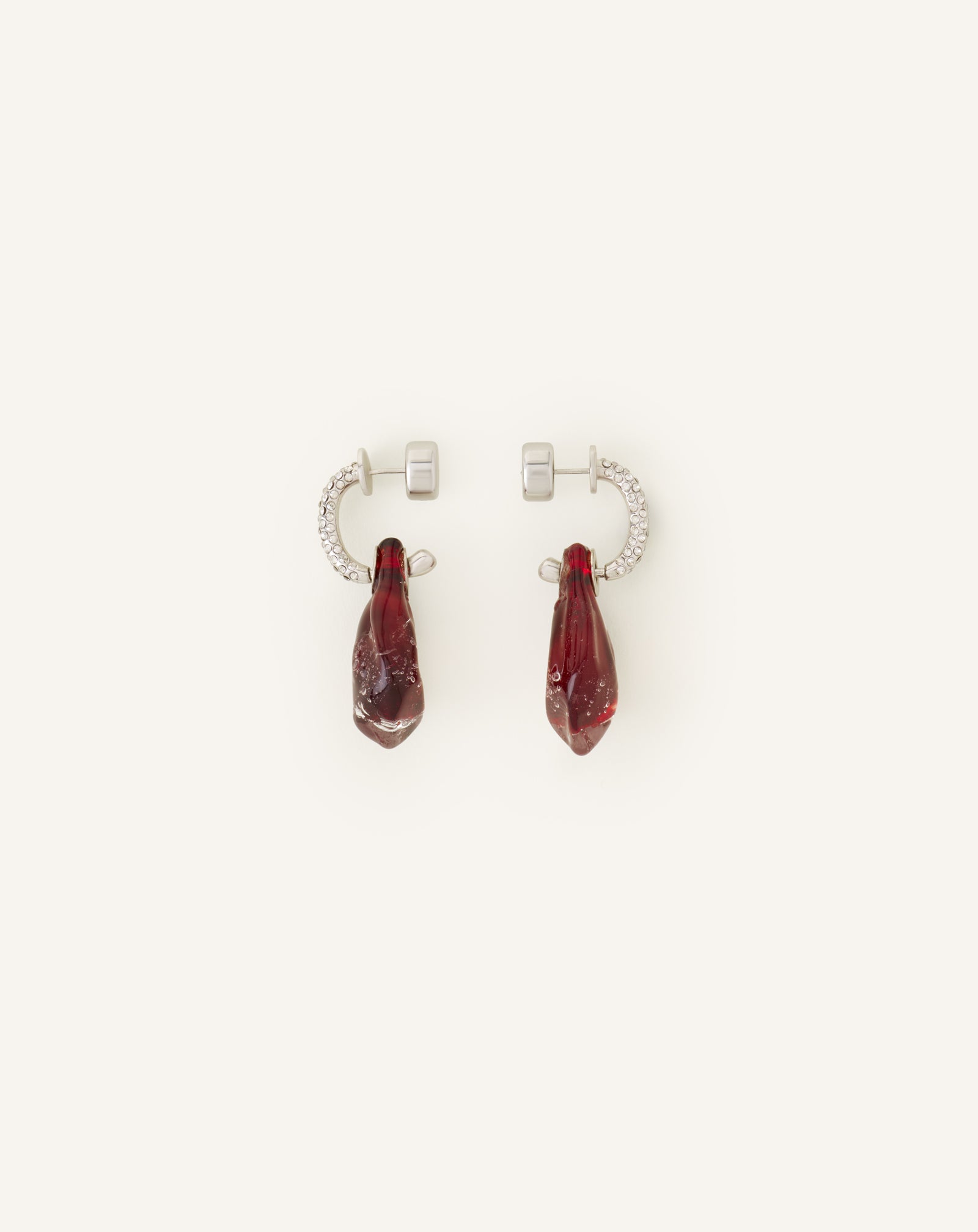 BOUCLES D'OREILLES AURORE ROUGE