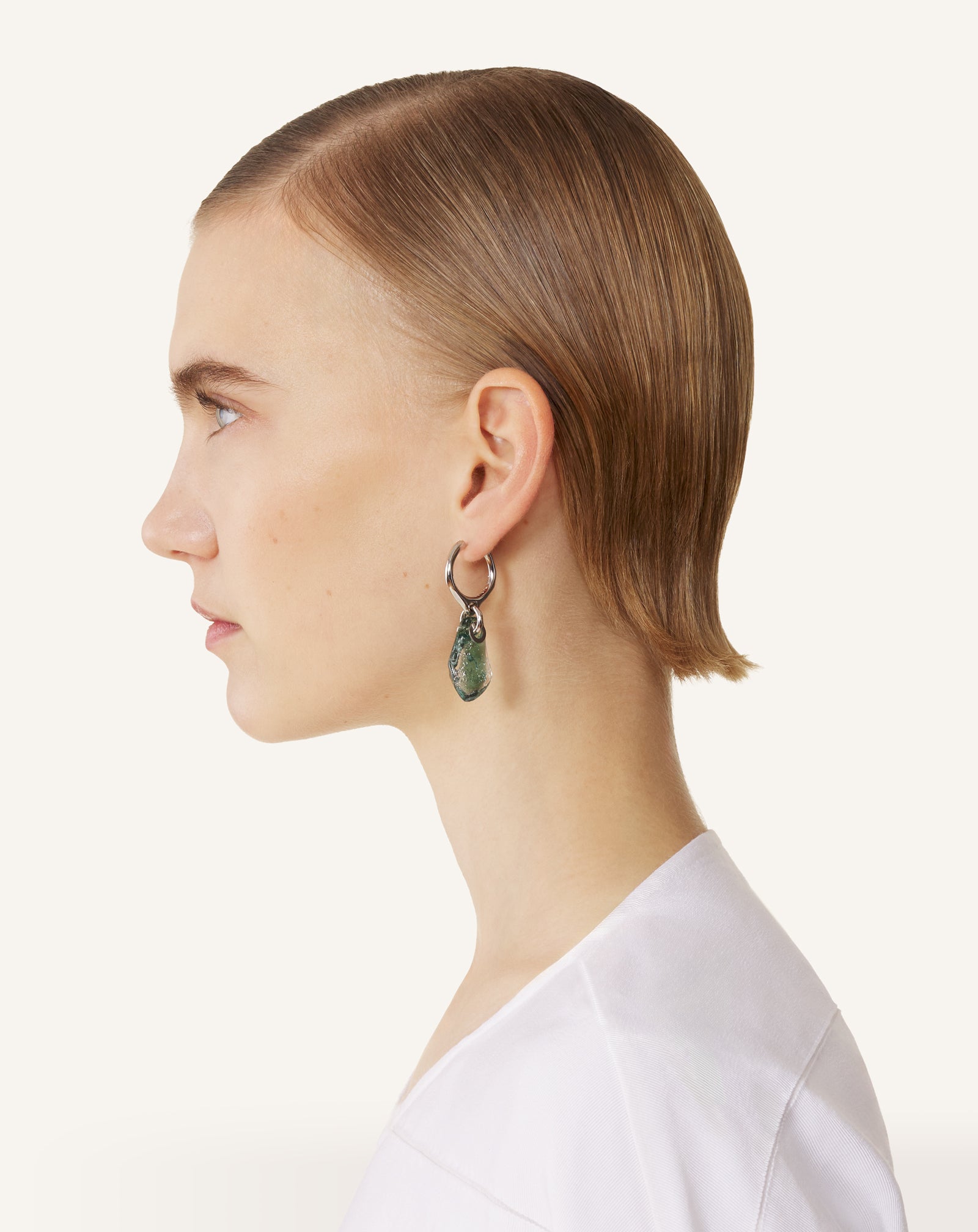 BOUCLES D'OREILLES CRÉOLES AURORE GRIS