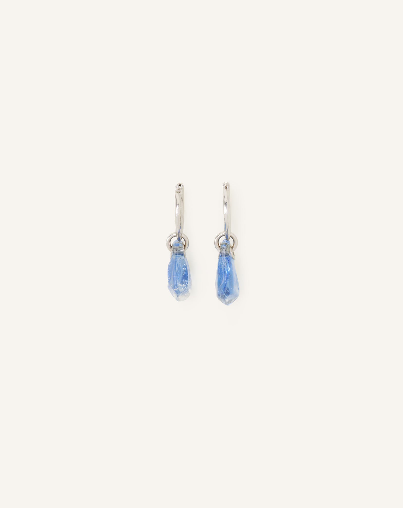 BOUCLES D'OREILLES CRÉOLES AURORE BLEU
