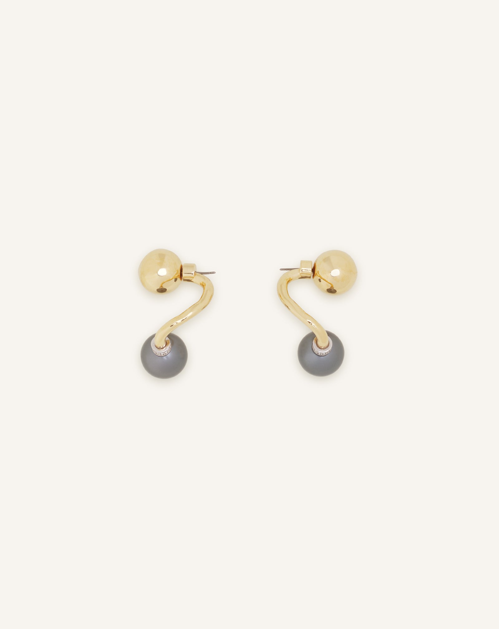 BOUCLES D'OREILLE LES PERLES BY LANVIN ARGENT
