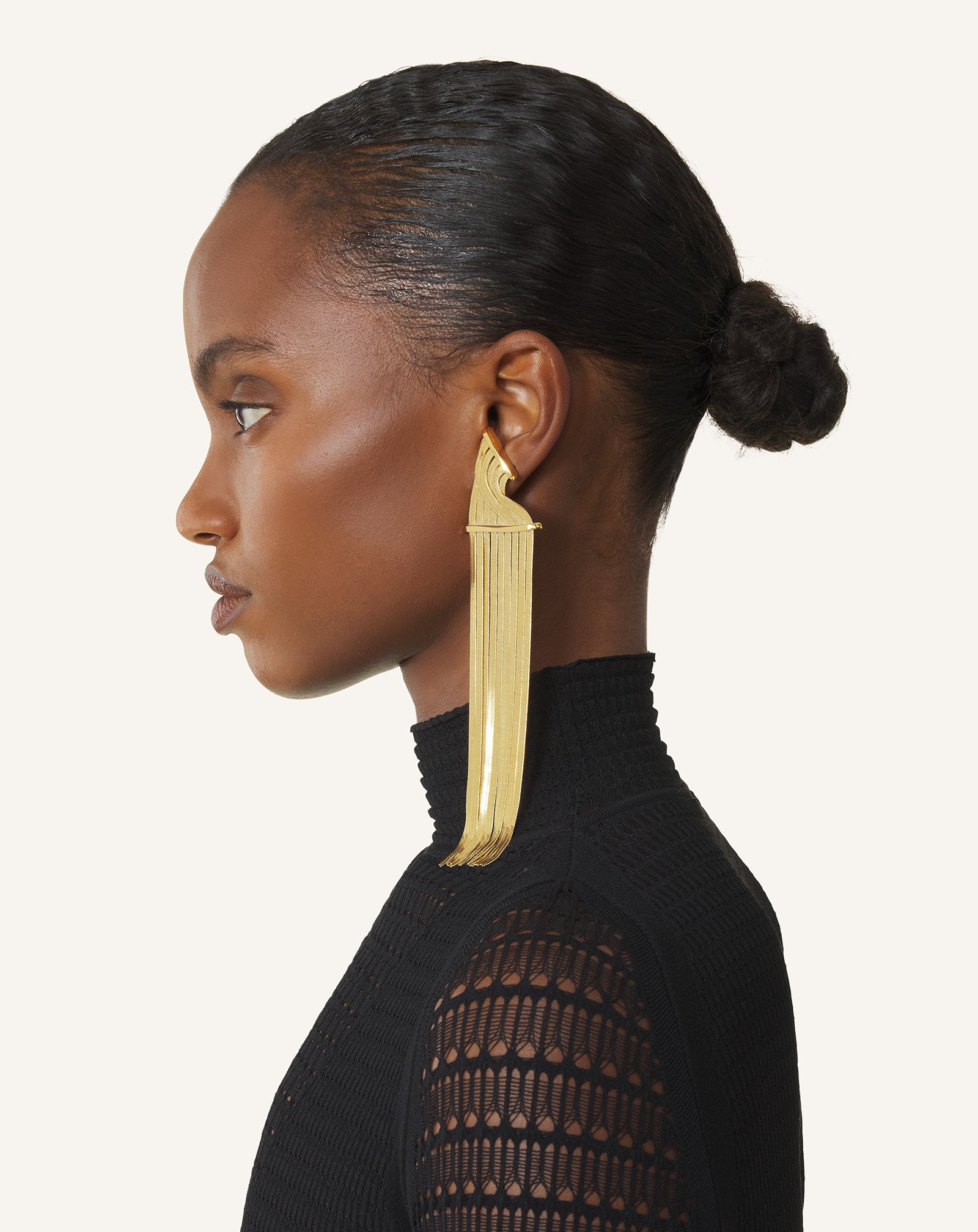 BOUCLES D'OREILLES LANVIN CHAIN ARGENT