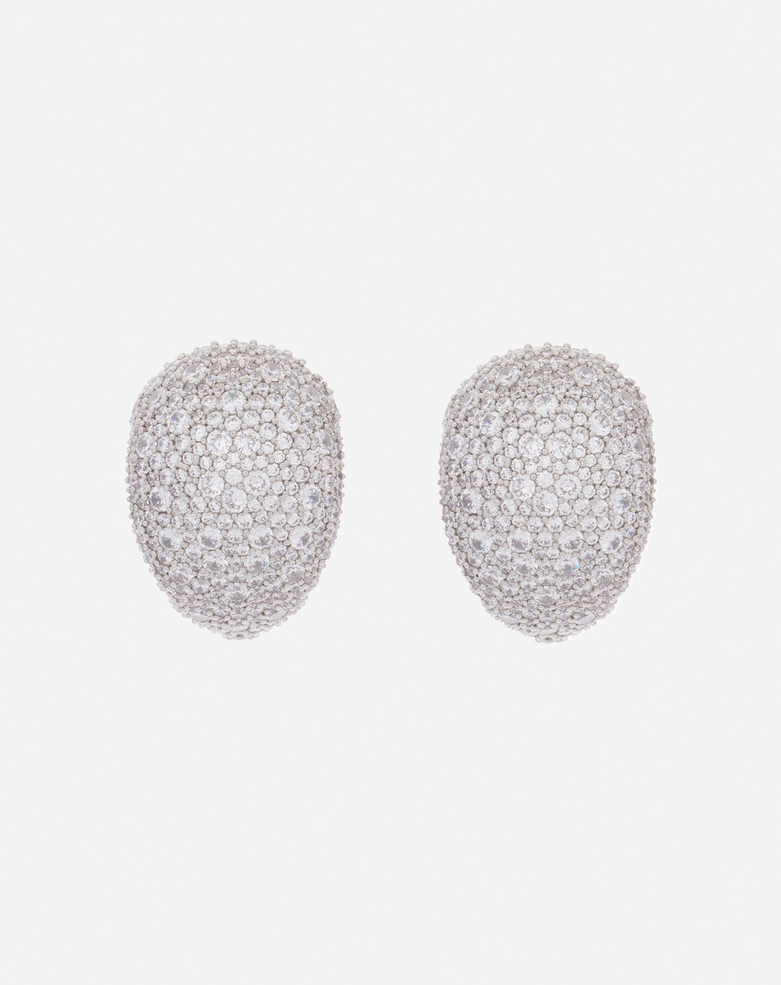 BOUCLES D'OREILLES HAUTE SÉQUENCE STRASSÉES ARGENT
