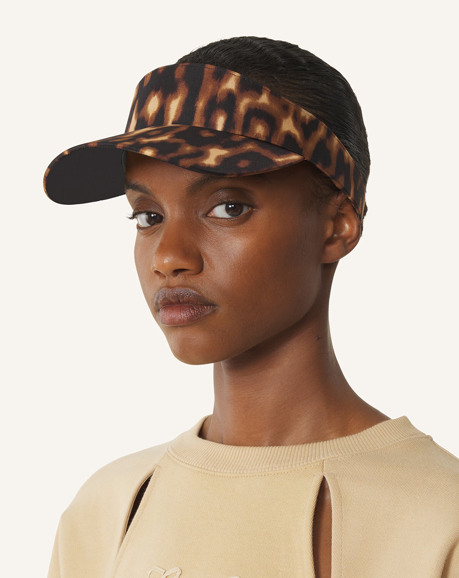 VISIÈRE LANVIN EN IMPRIMÉ LÉOPARD