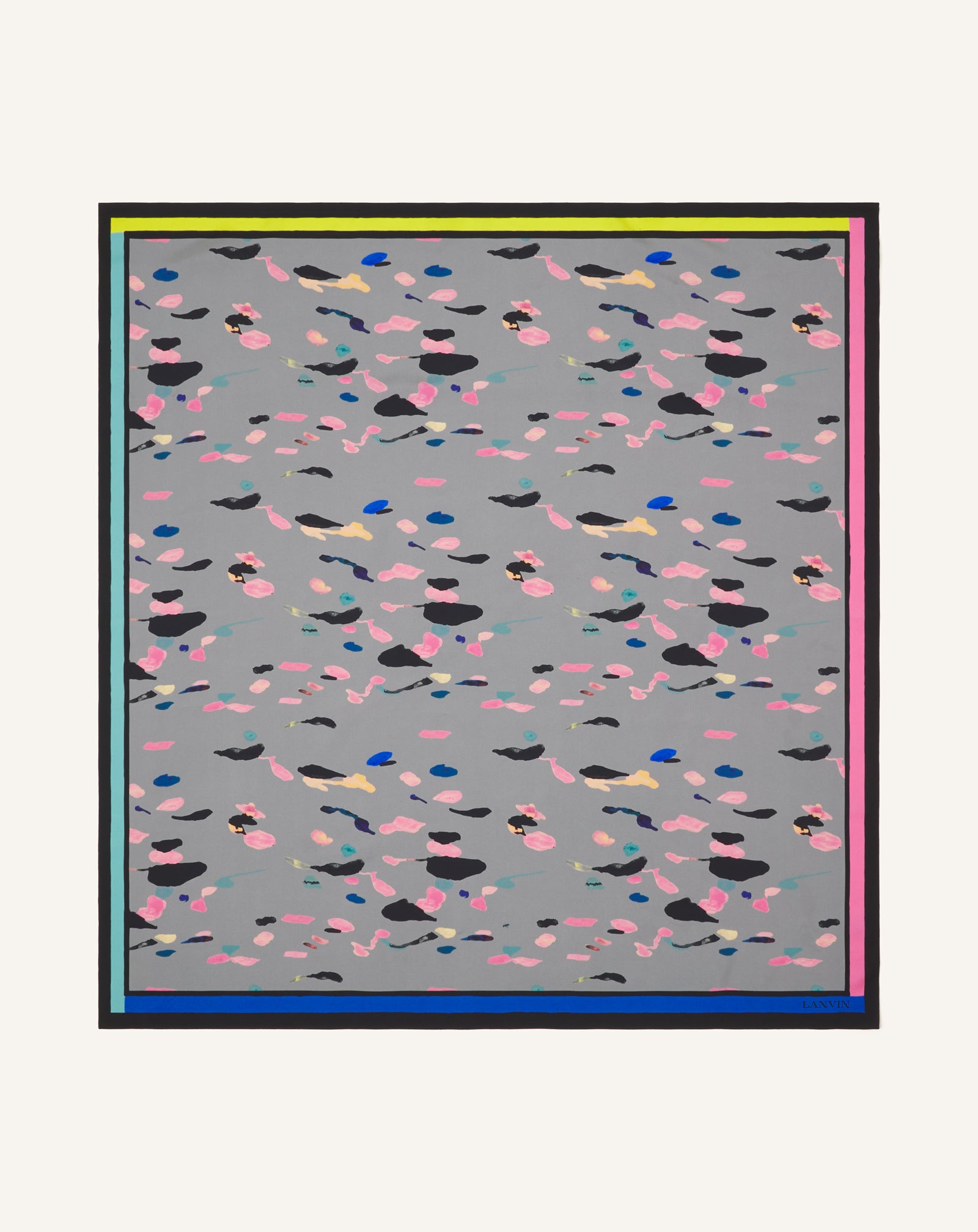 FOULARD EN SOIE DROP COLOR GRIS