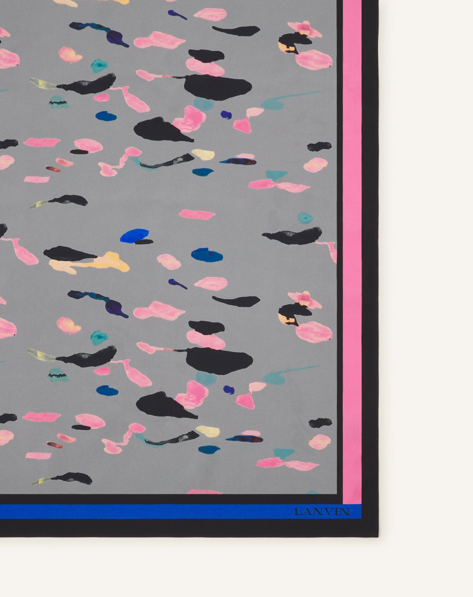 FOULARD EN SOIE DROP COLOR GRIS