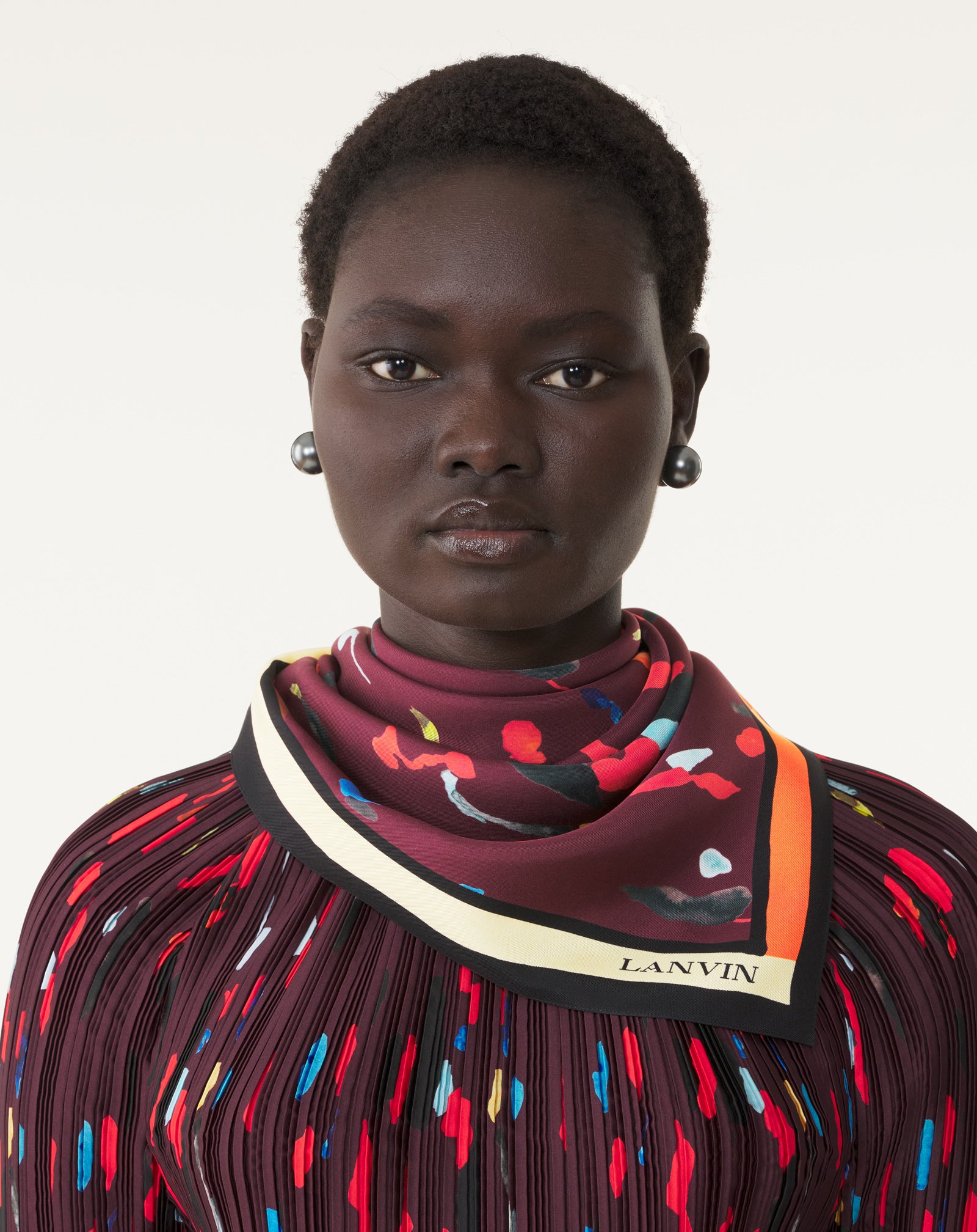 FOULARD EN SOIE DROP COLOR