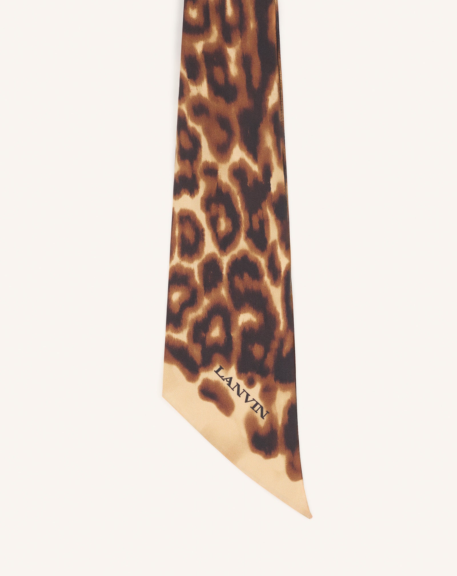 BANDEAU EN SOIE IMPRIMÉ LÉOPARD