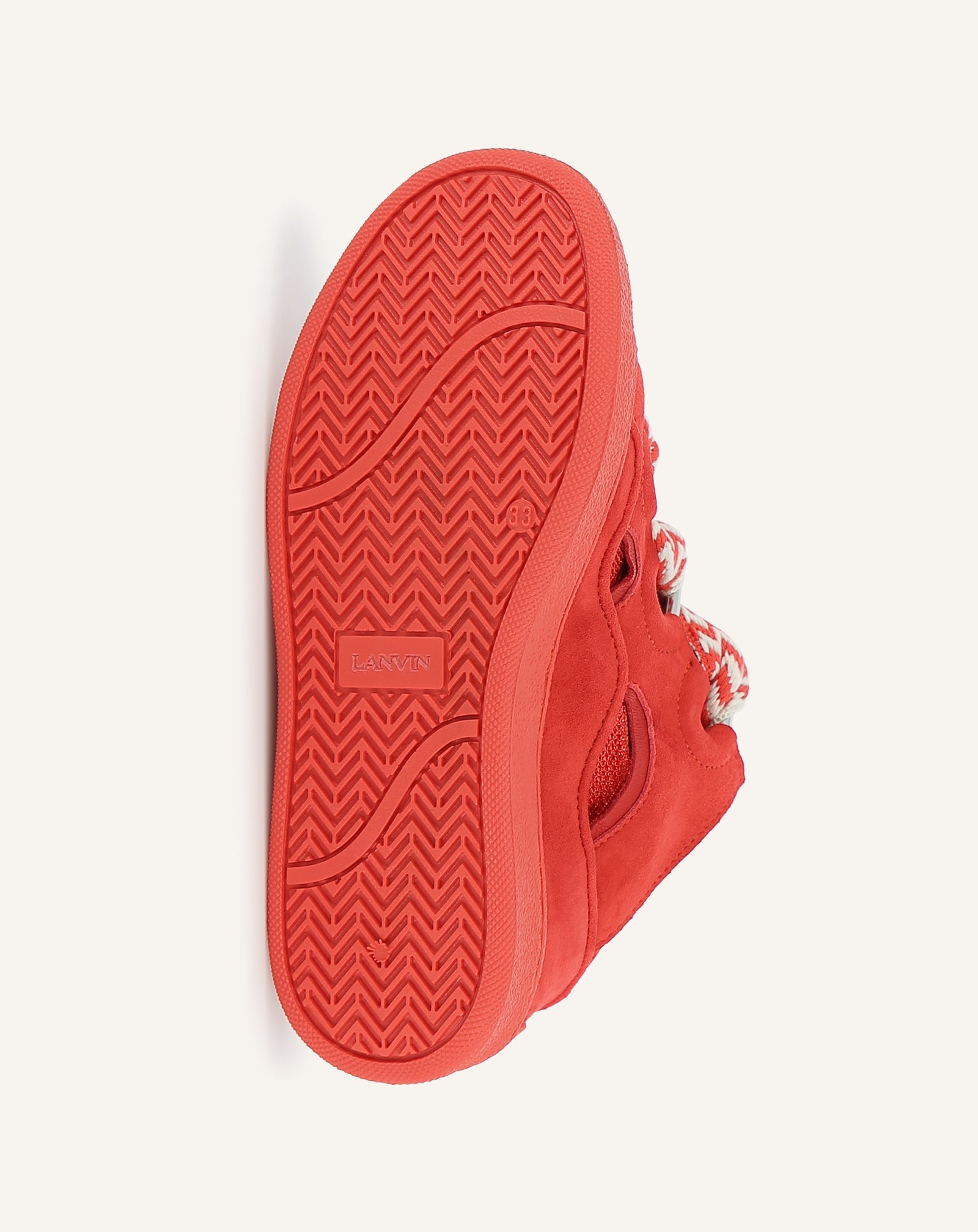 BASKET À LACETS ROUGE