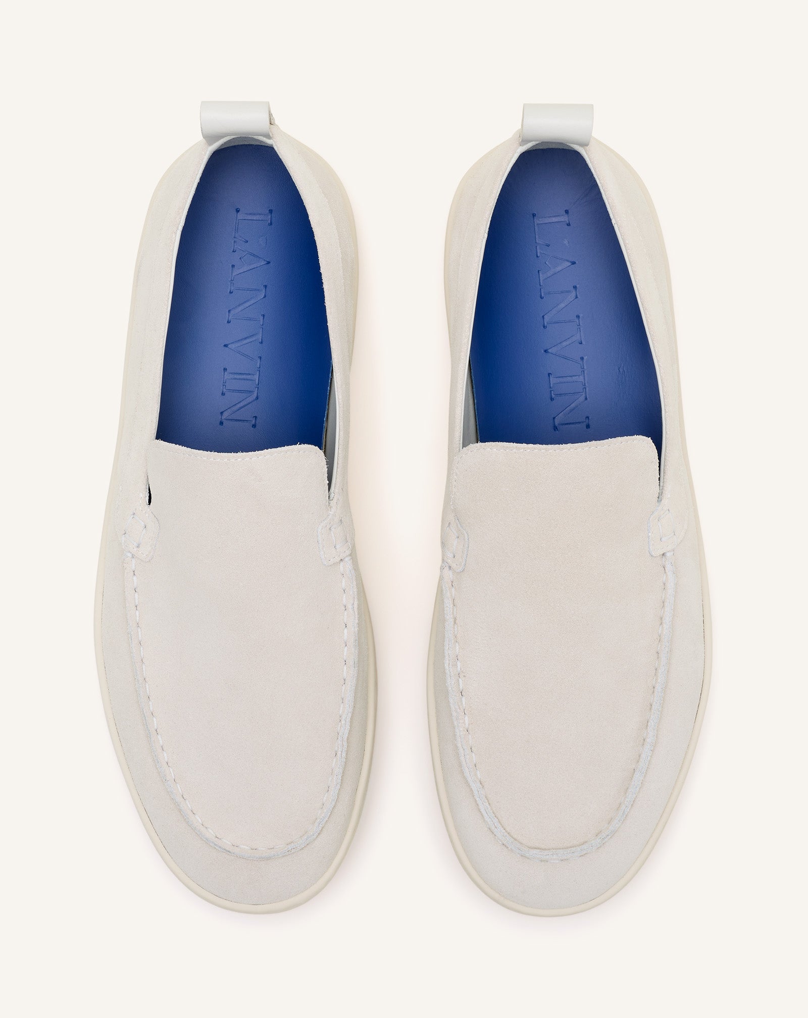 WHITE CRUISER MOCCASINS IN SUEDE