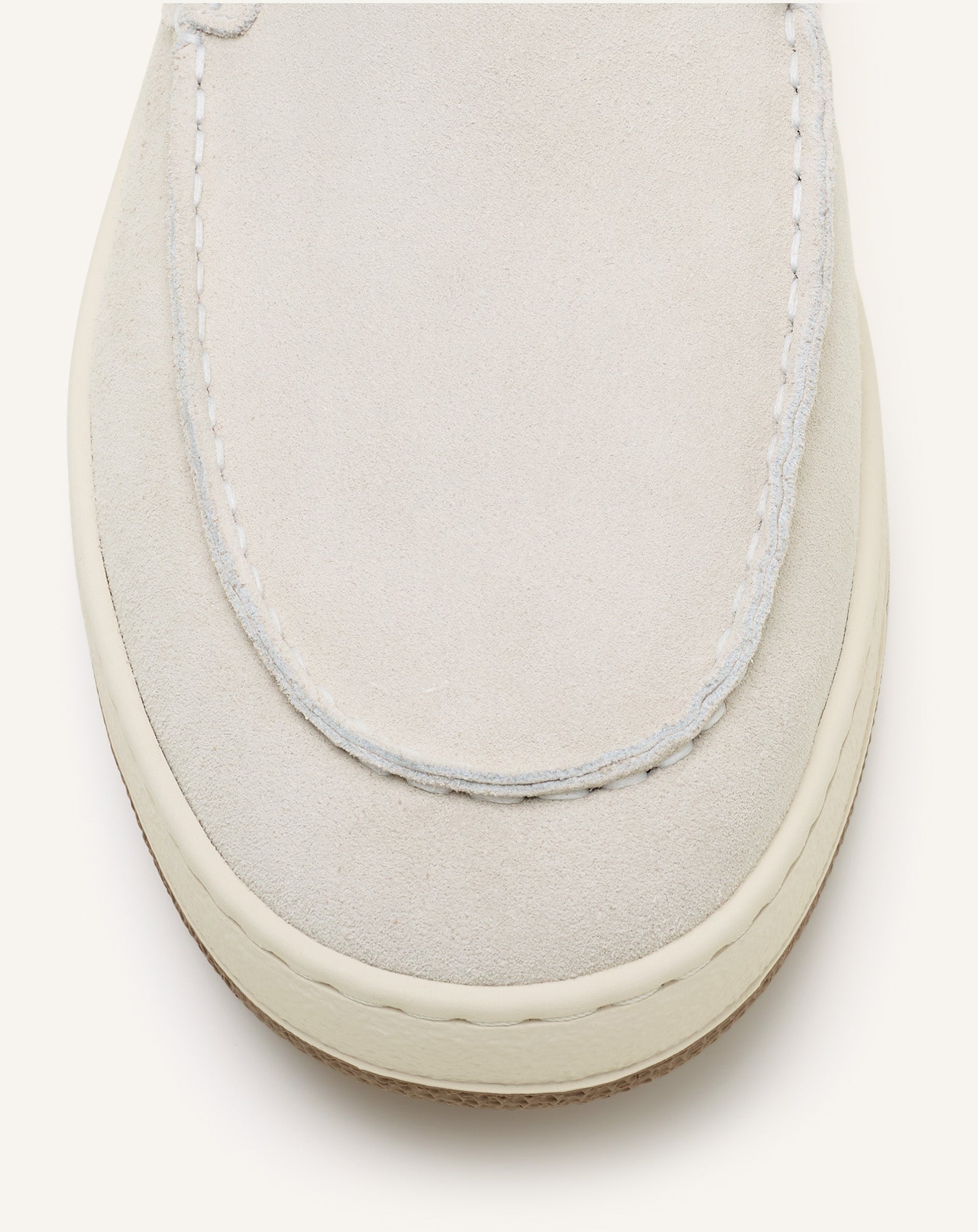 WHITE CRUISER MOCCASINS IN SUEDE