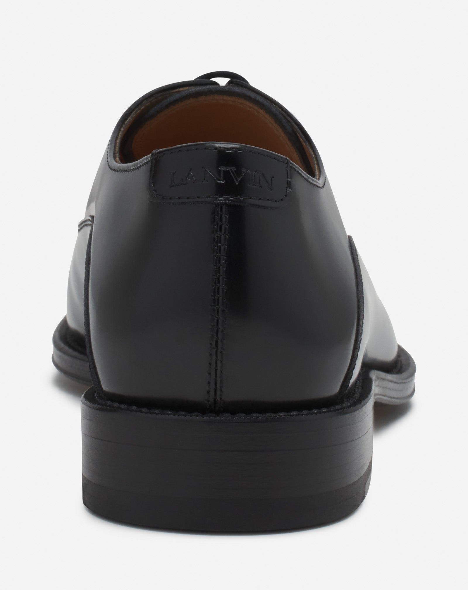 DERBIES LANVIN SIGNATURE EN CUIR NOIR