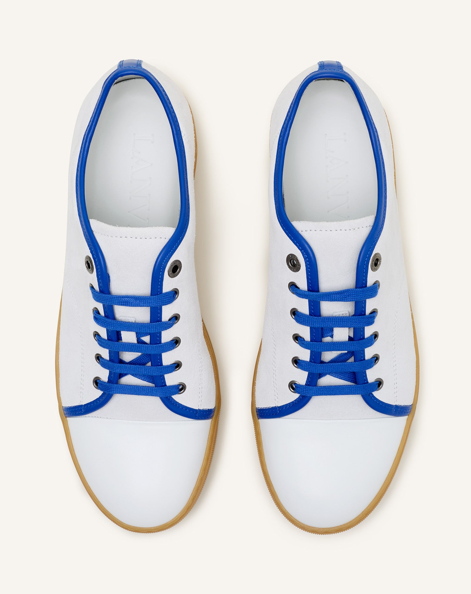 SNEAKERS DBB1 EN CUIR ET SUEDE BLEU