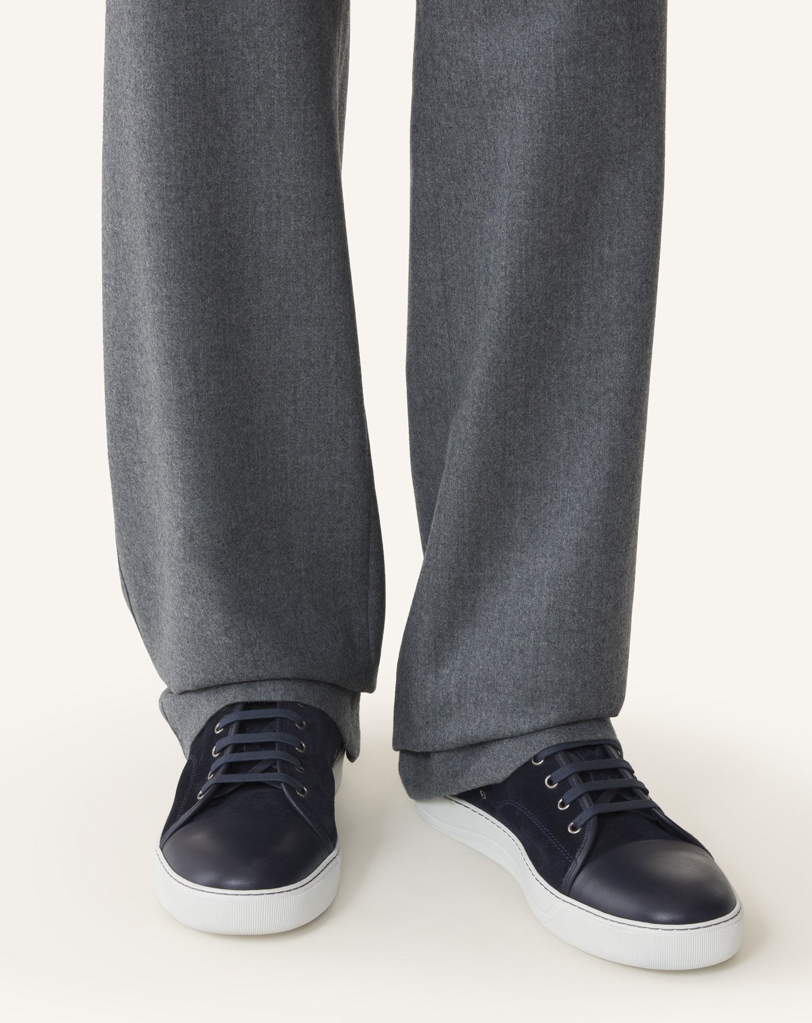 SNEAKERS DBB1 EN CUIR ET SUEDE BLEU