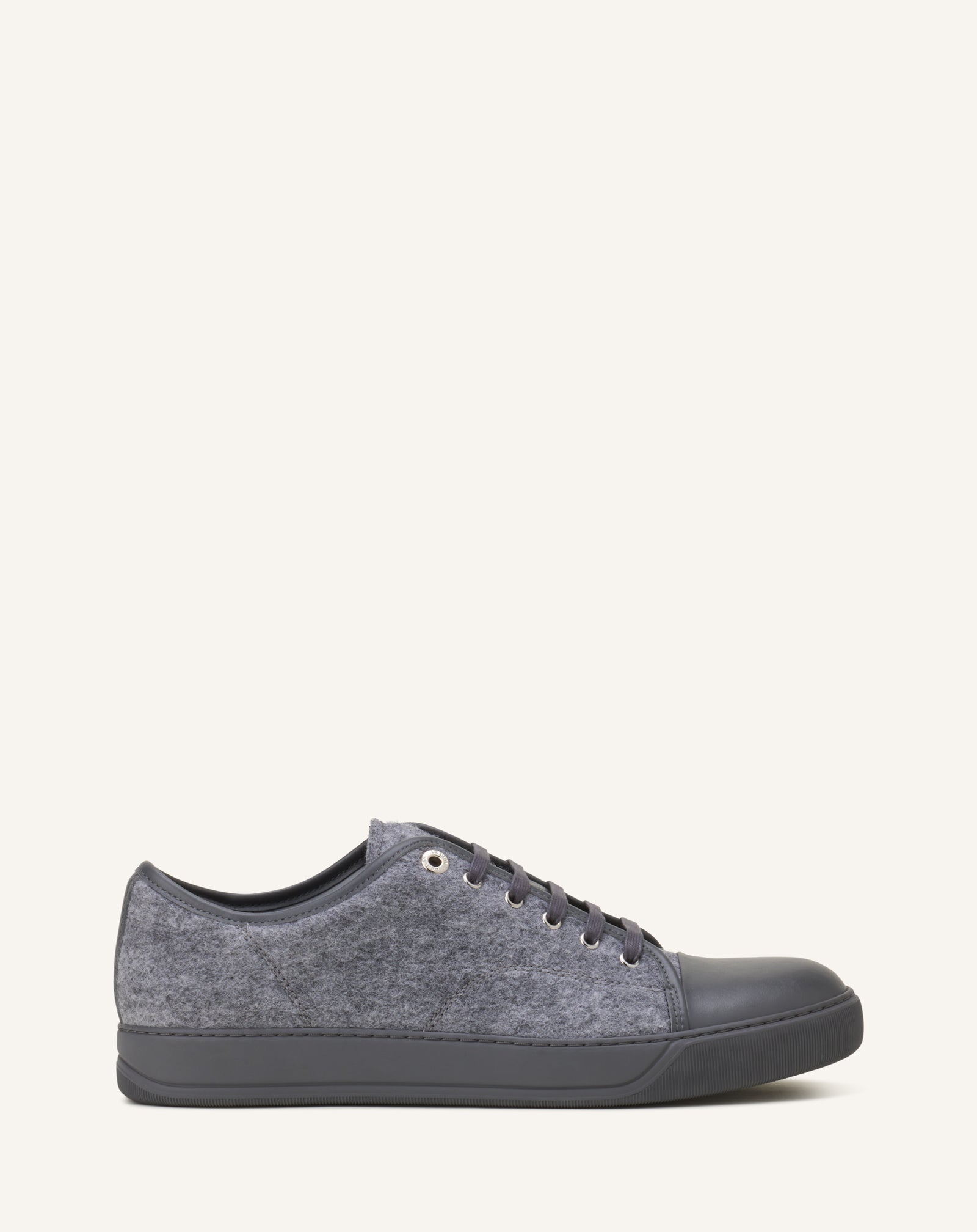 SNEAKERS DBB1 EN FEUTRE ET CUIR NAPPA GRIS
