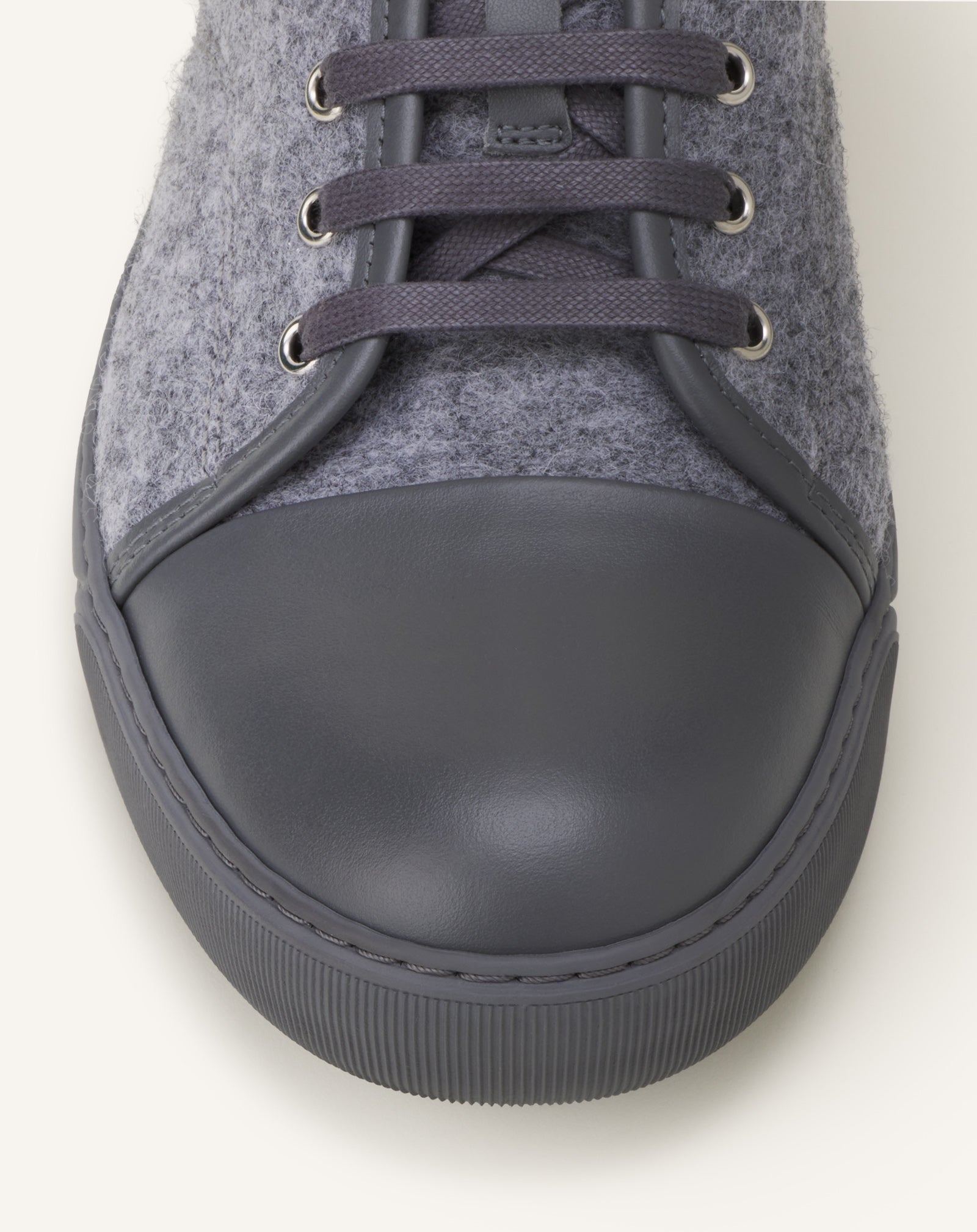 SNEAKERS DBB1 EN FEUTRE ET CUIR NAPPA GRIS