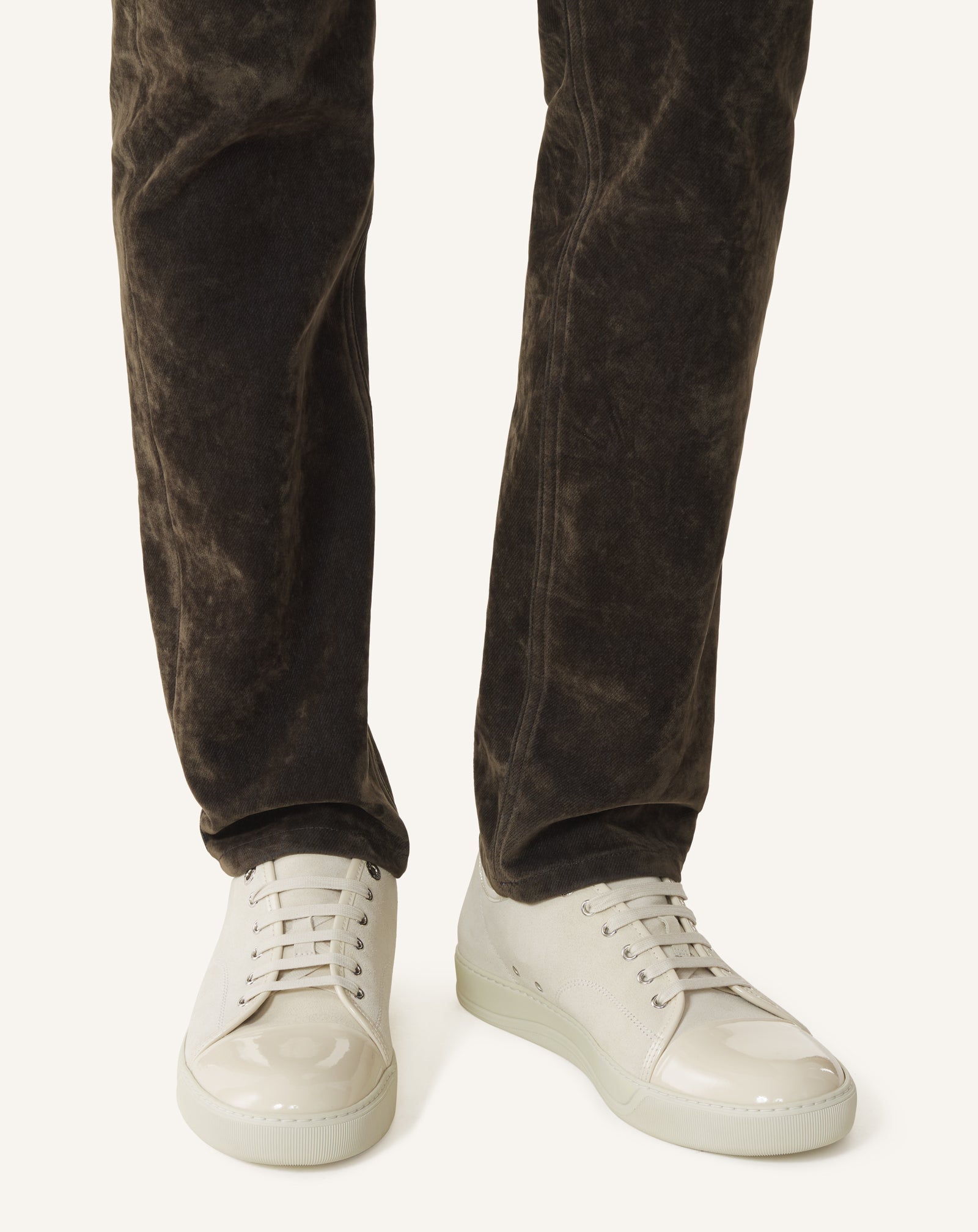 SNEAKERS DBB1 EN SUEDE ET CUIR VERNIS