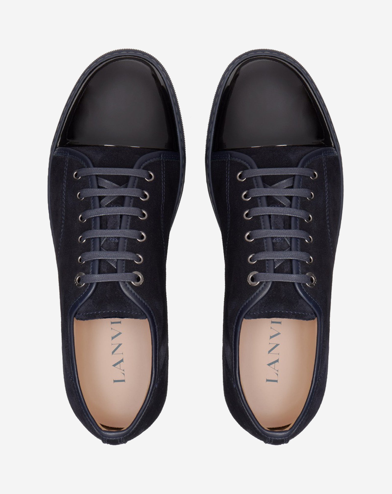 SNEAKERS DBB1 EN SUEDE ET CUIR VERNIS