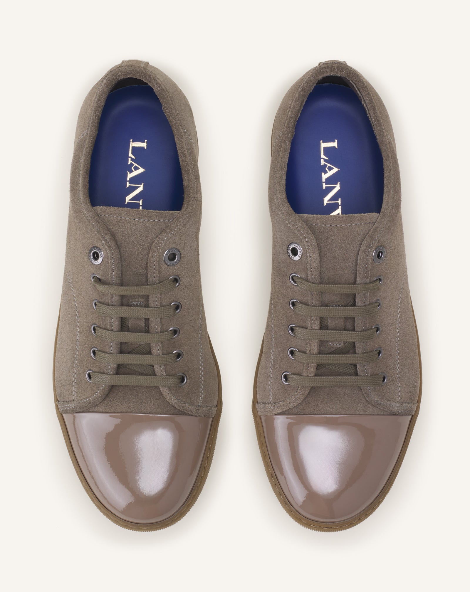 SNEAKERS DBB1 EN SUEDE ET CUIR VERNIS