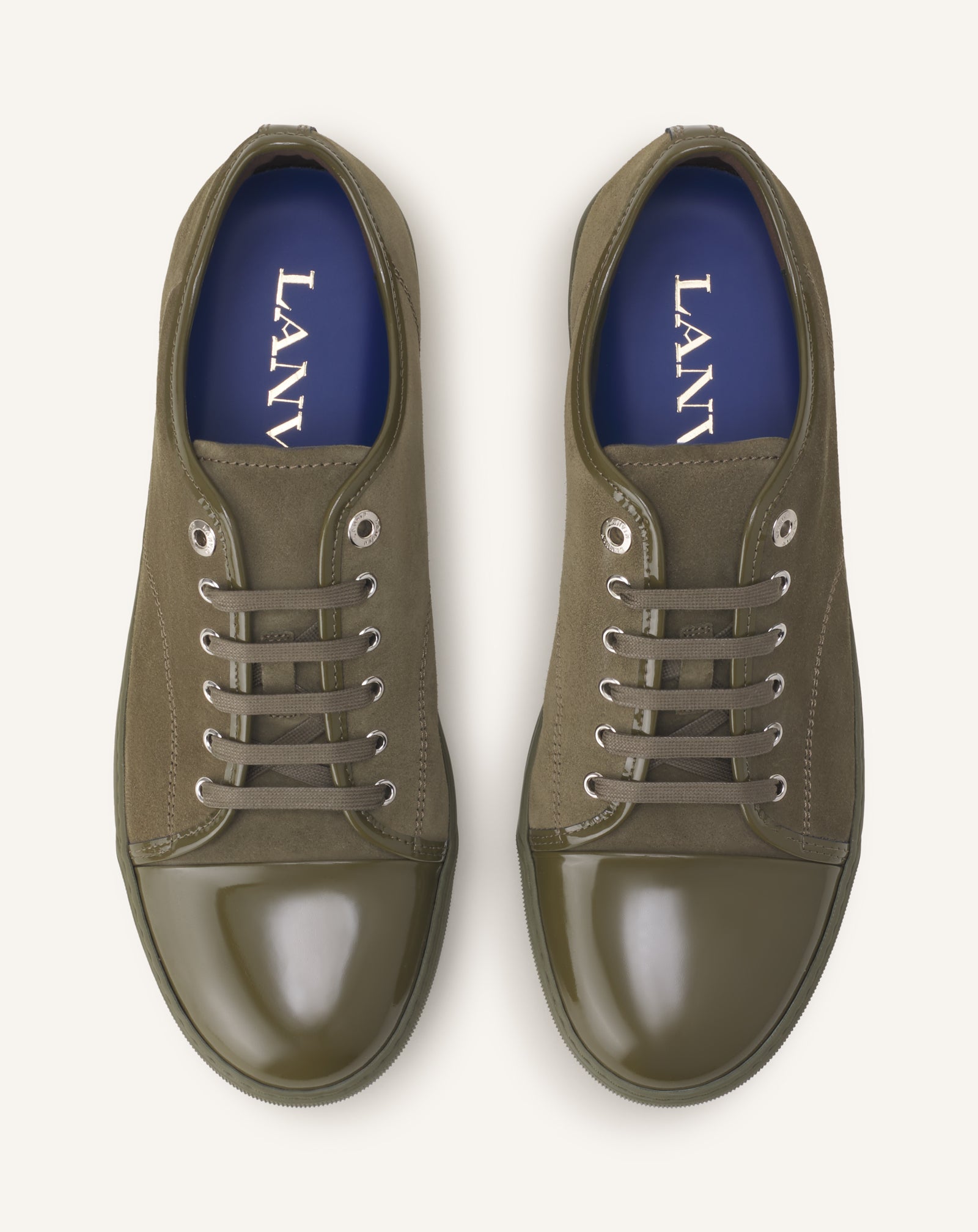 SNEAKERS DBB1 EN SUEDE ET CUIR VERNIS