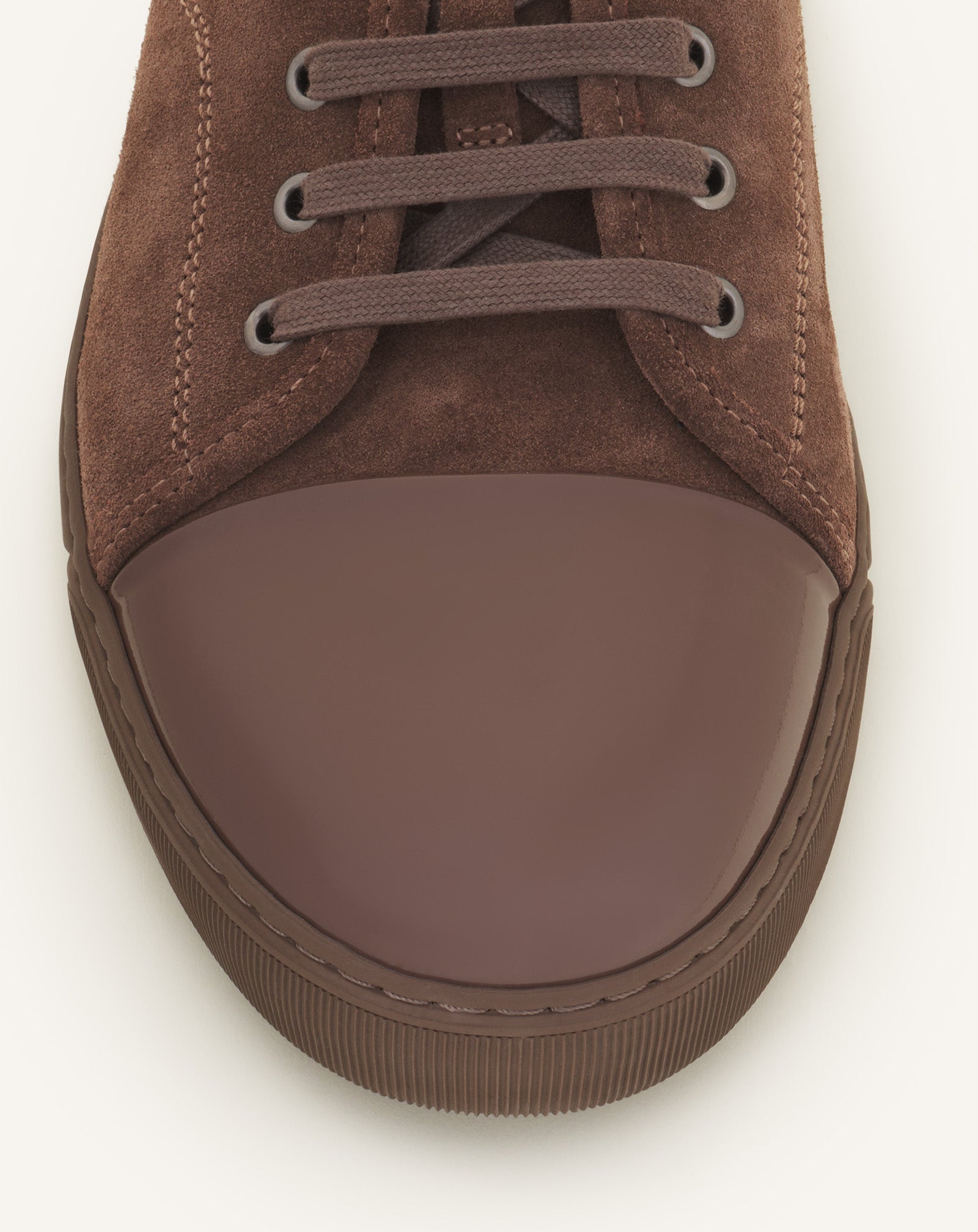 SNEAKERS DBB1 EN SUEDE ET CUIR VERNIS MARRON