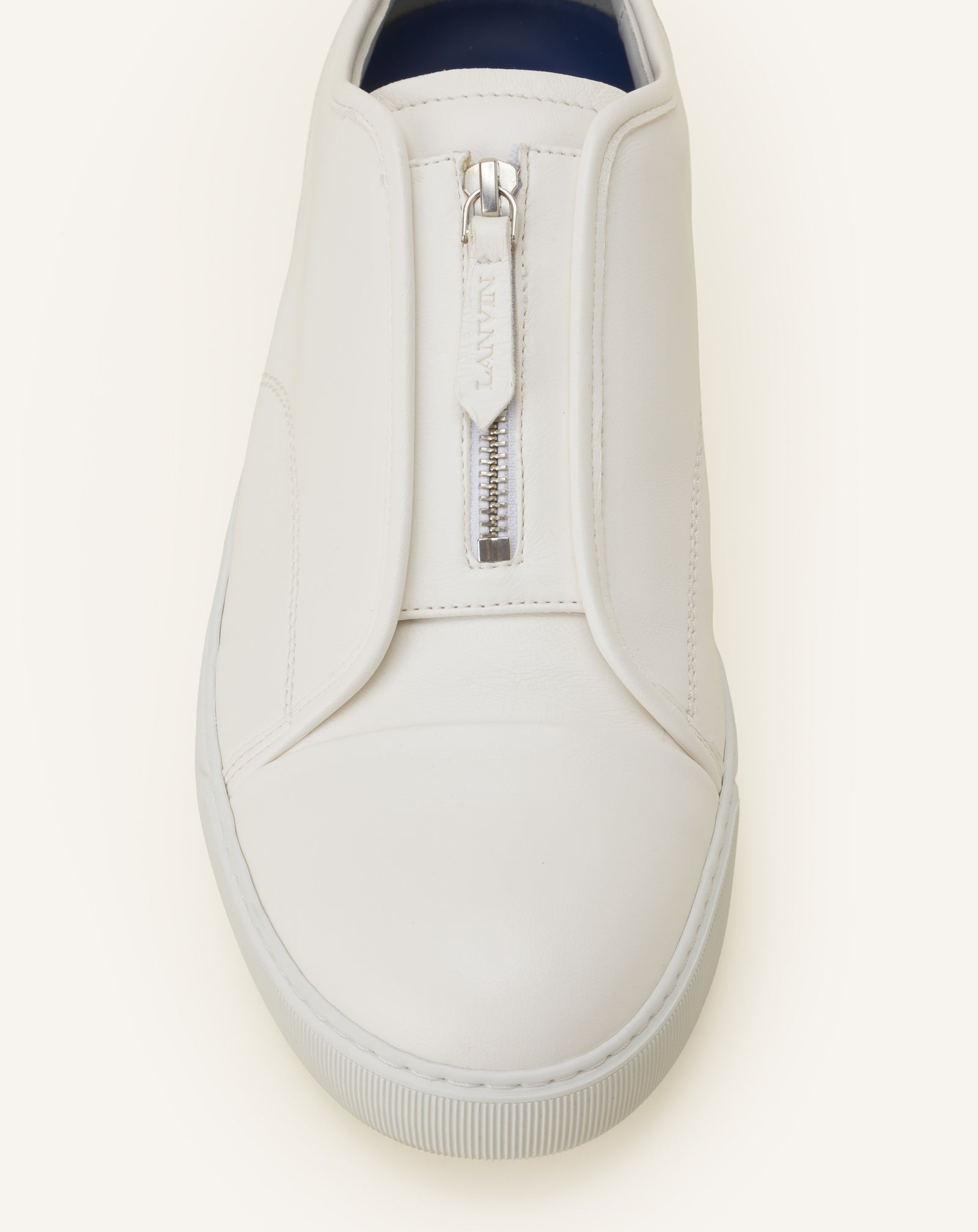 SNEAKERS DBB1 ZIP EN CUIR BLANC