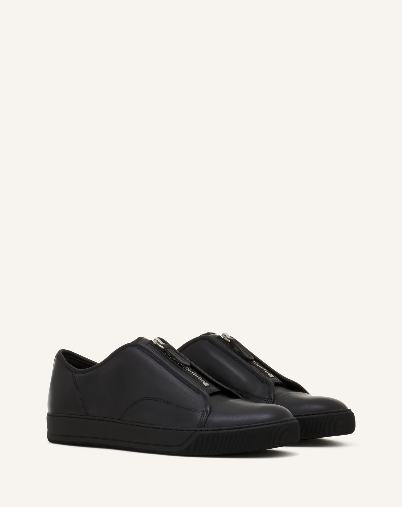 SNEAKERS DBB1 ZIP EN CUIR NOIR