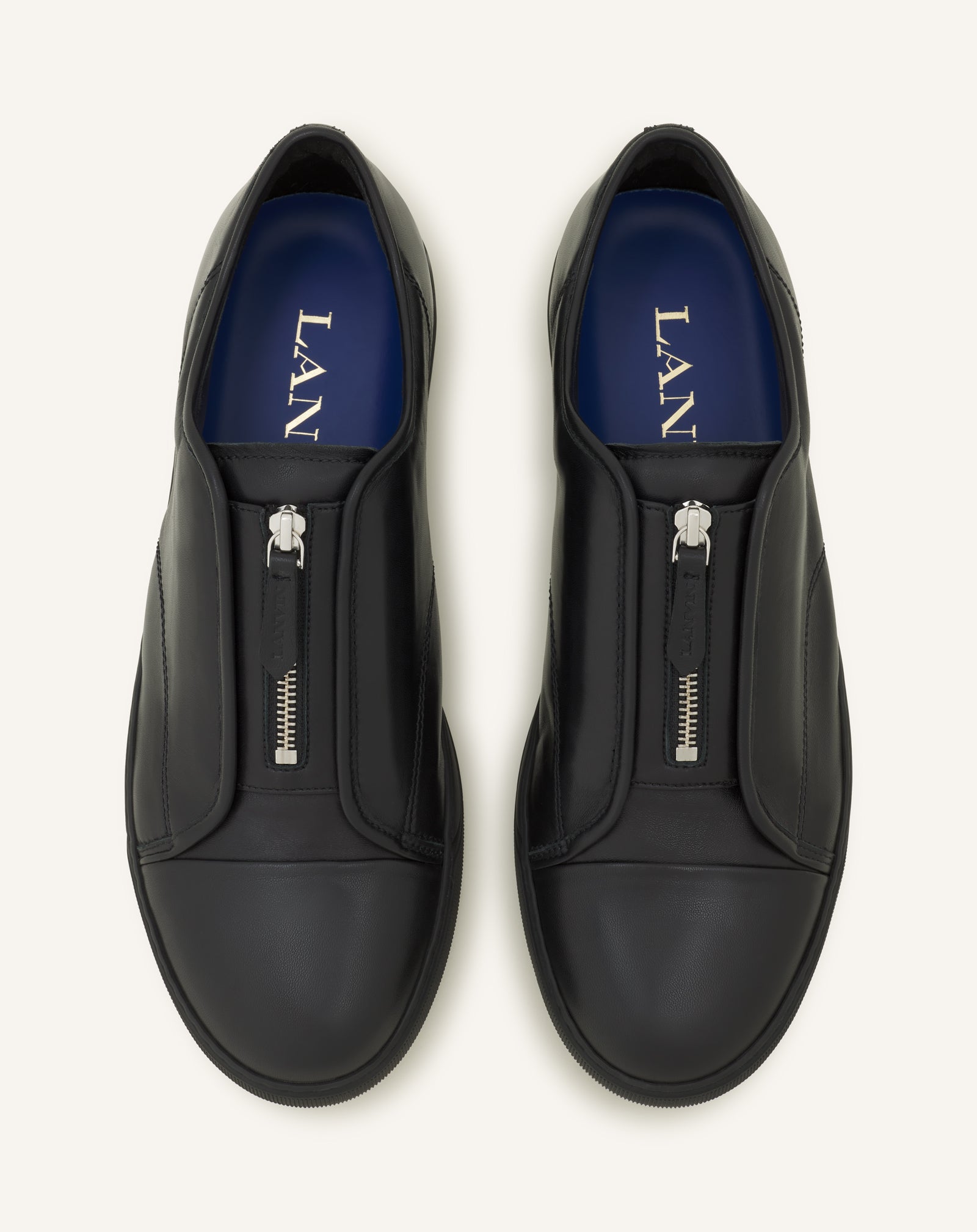 SNEAKERS DBB1 ZIP EN CUIR NOIR