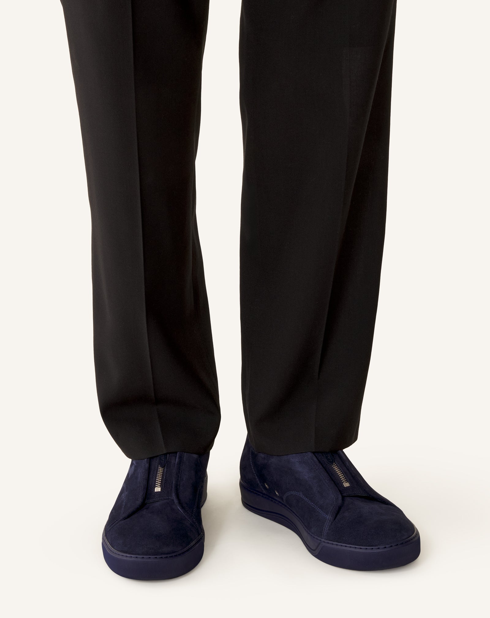 SNEAKERS DBB1 ZIP EN SUEDE BLEU