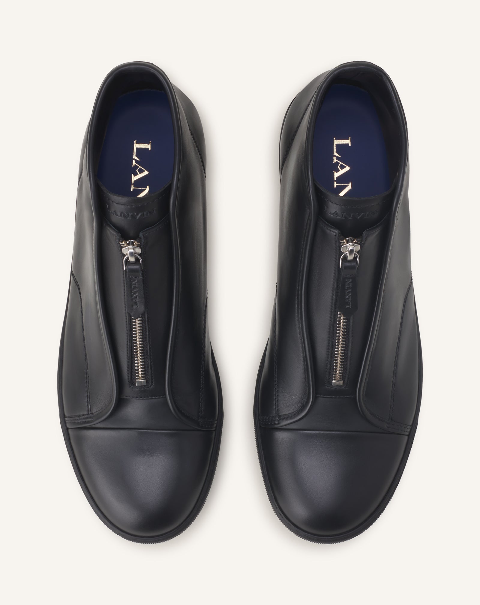 SNEAKERS DBB1 MONTANTES EN CUIR NOIR