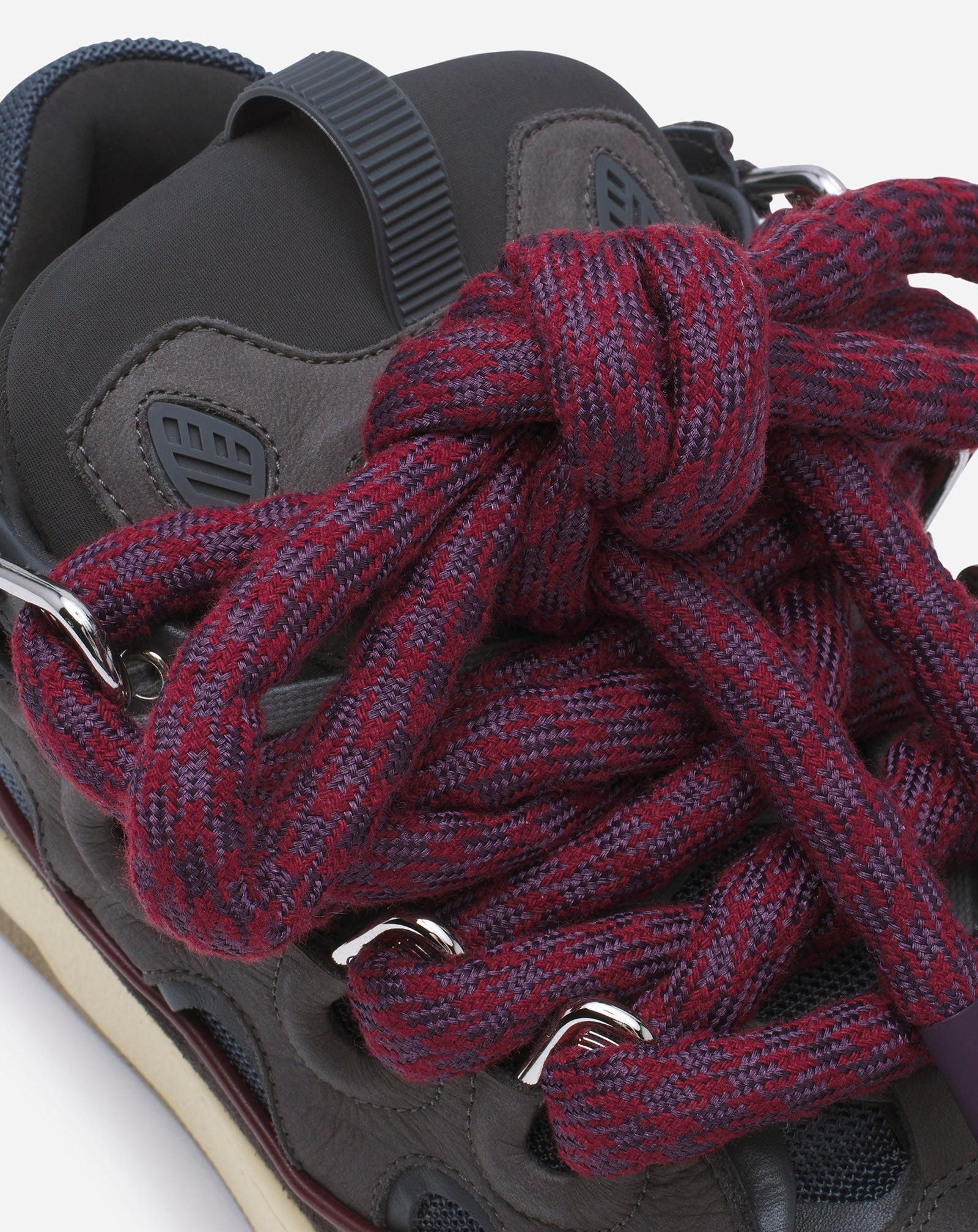 SNEAKERS CURB EN CUIR LACETS SNAKE