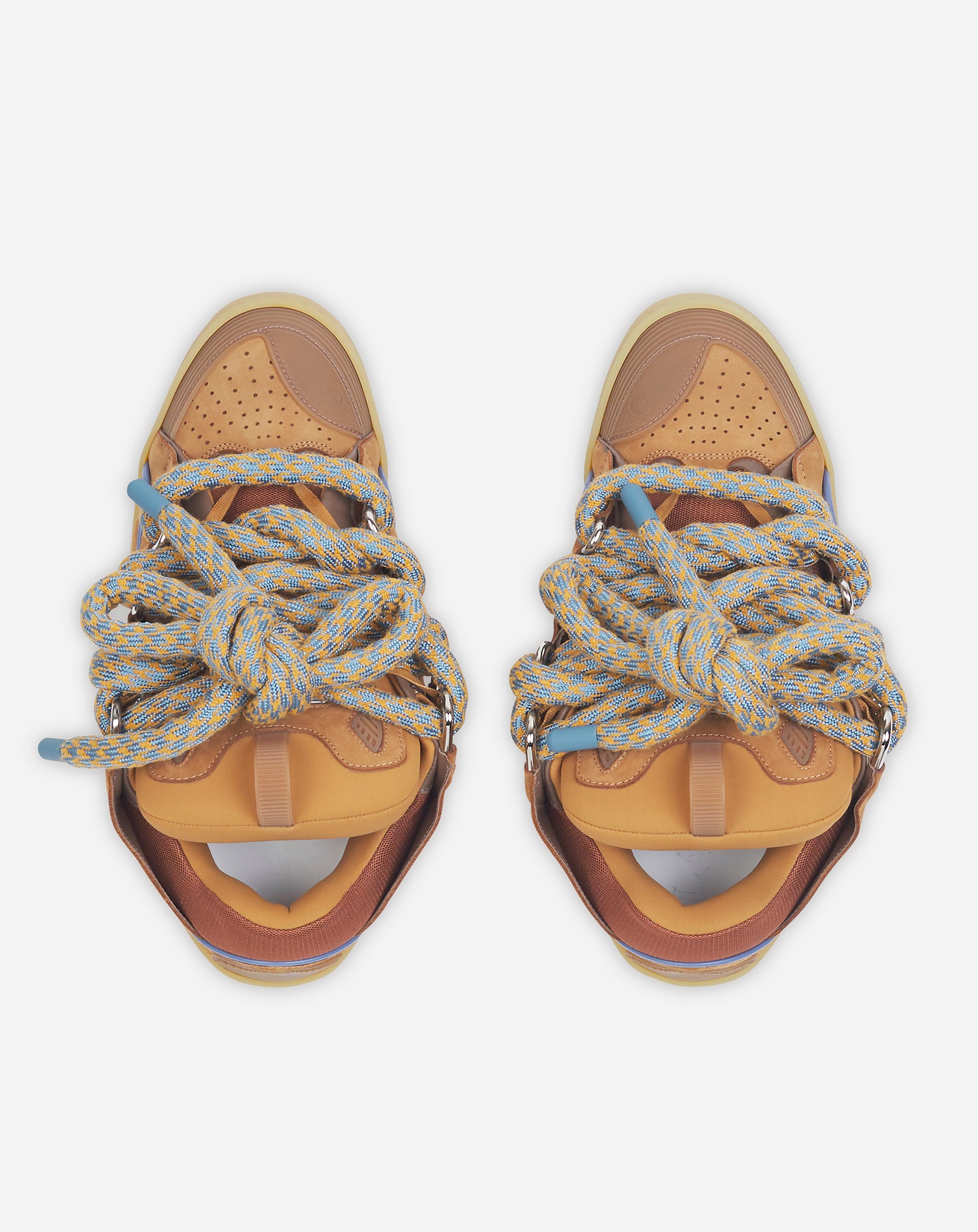 SNEAKERS CURB EN CUIR LACETS SNAKE