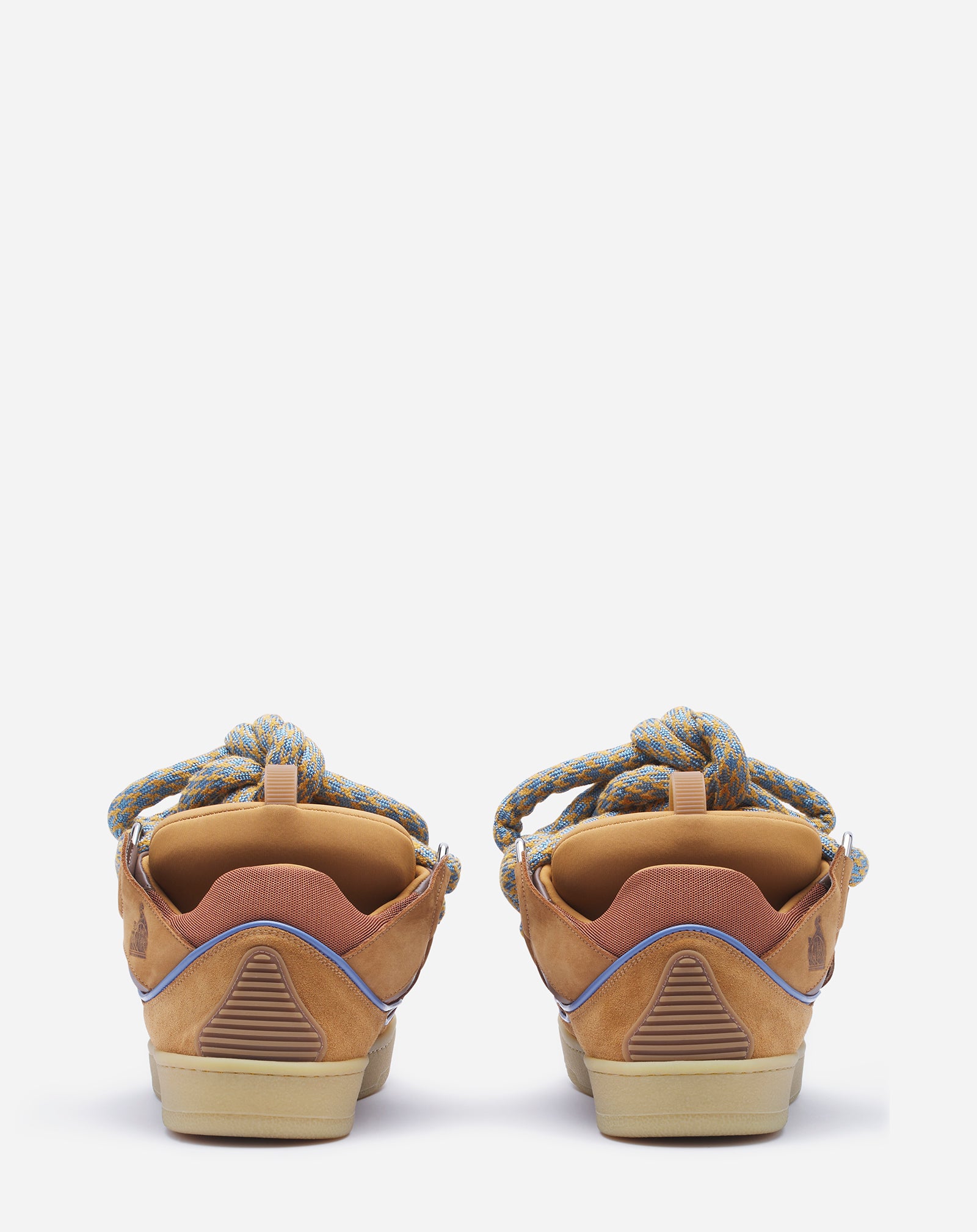 SNEAKERS CURB EN CUIR LACETS SNAKE