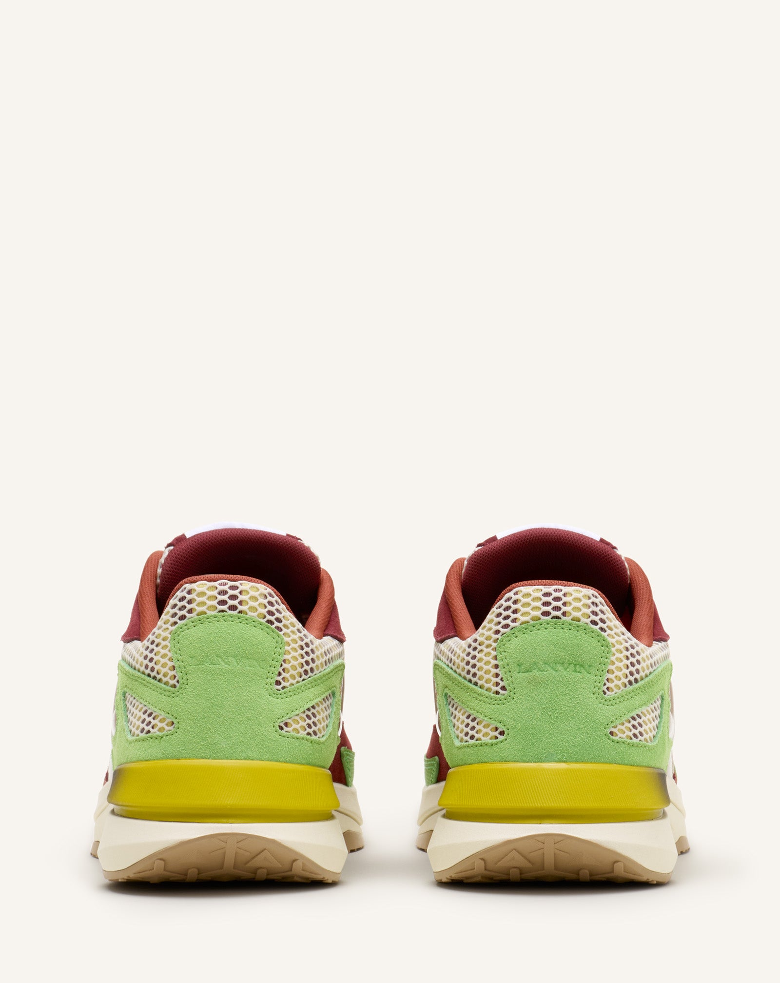 SNEAKERS JLA EN MESH ET CUIR MÉTALLISÉ