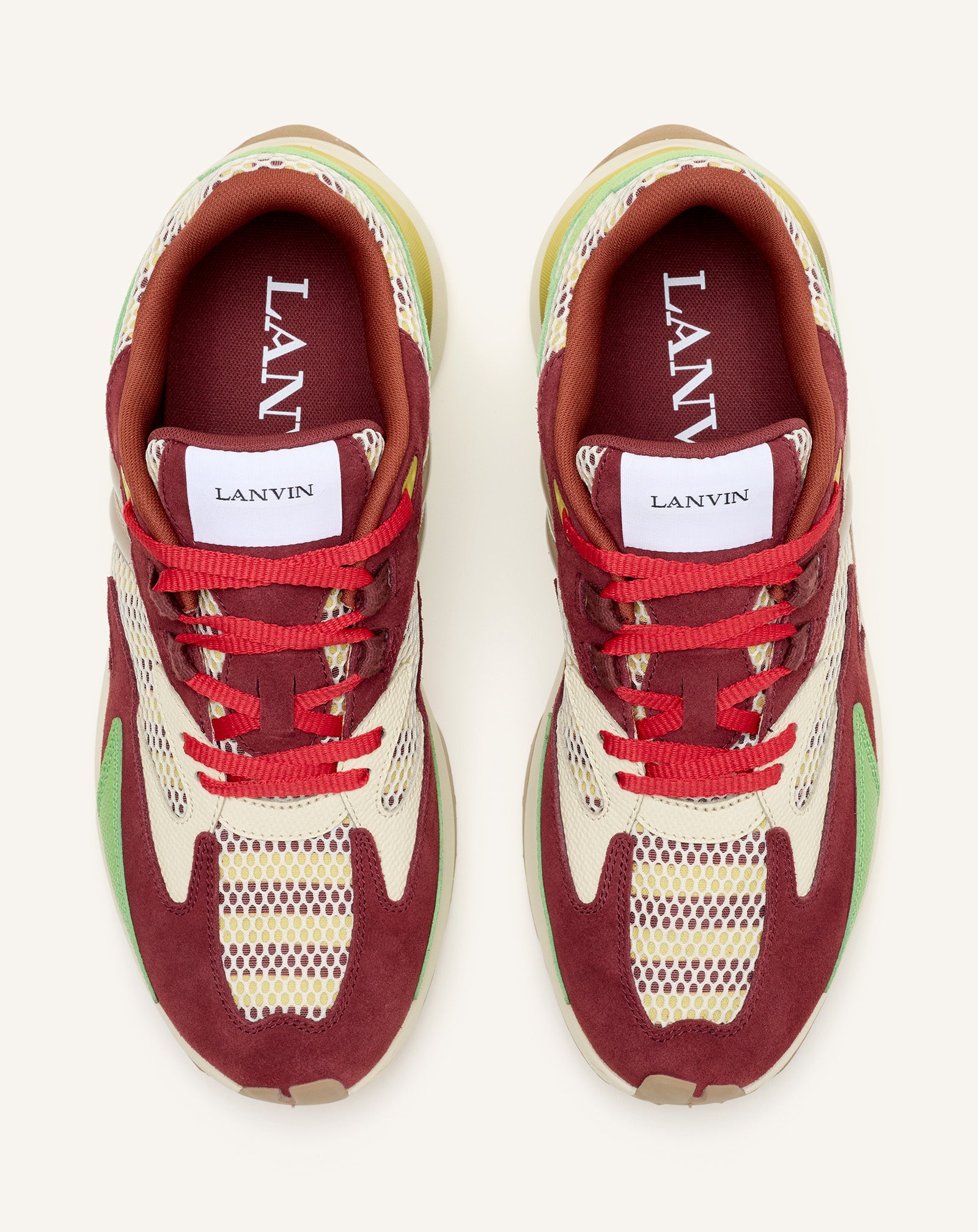 SNEAKERS JLA EN MESH ET CUIR MÉTALLISÉ