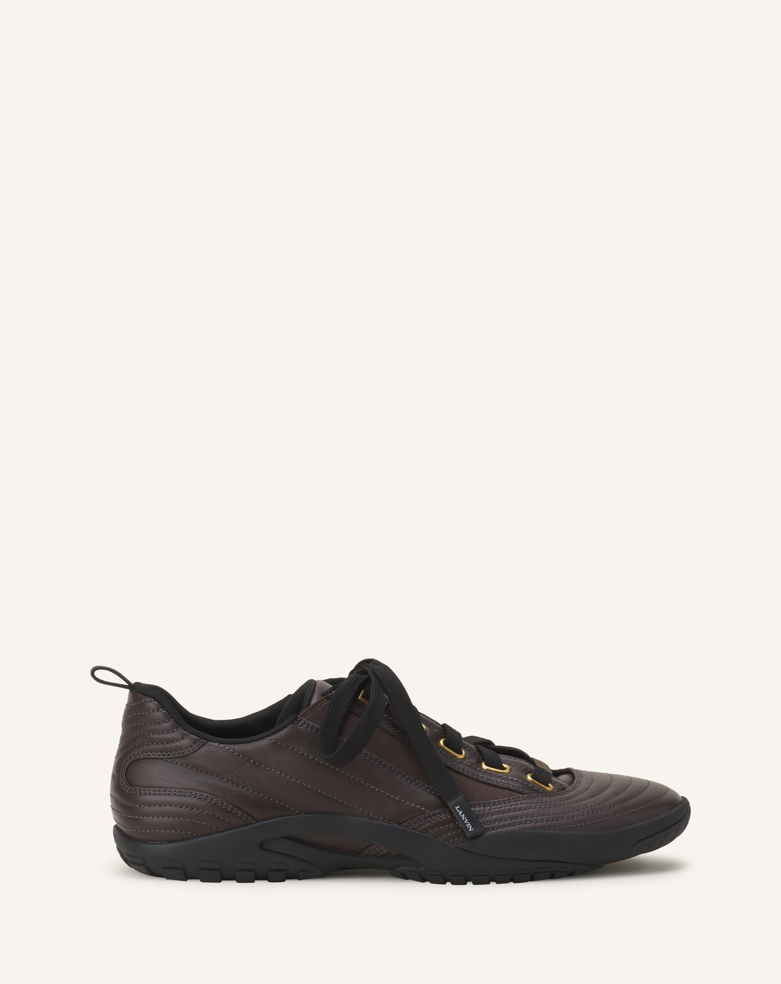 SNEAKERS LNV2 EN CUIR MARRON