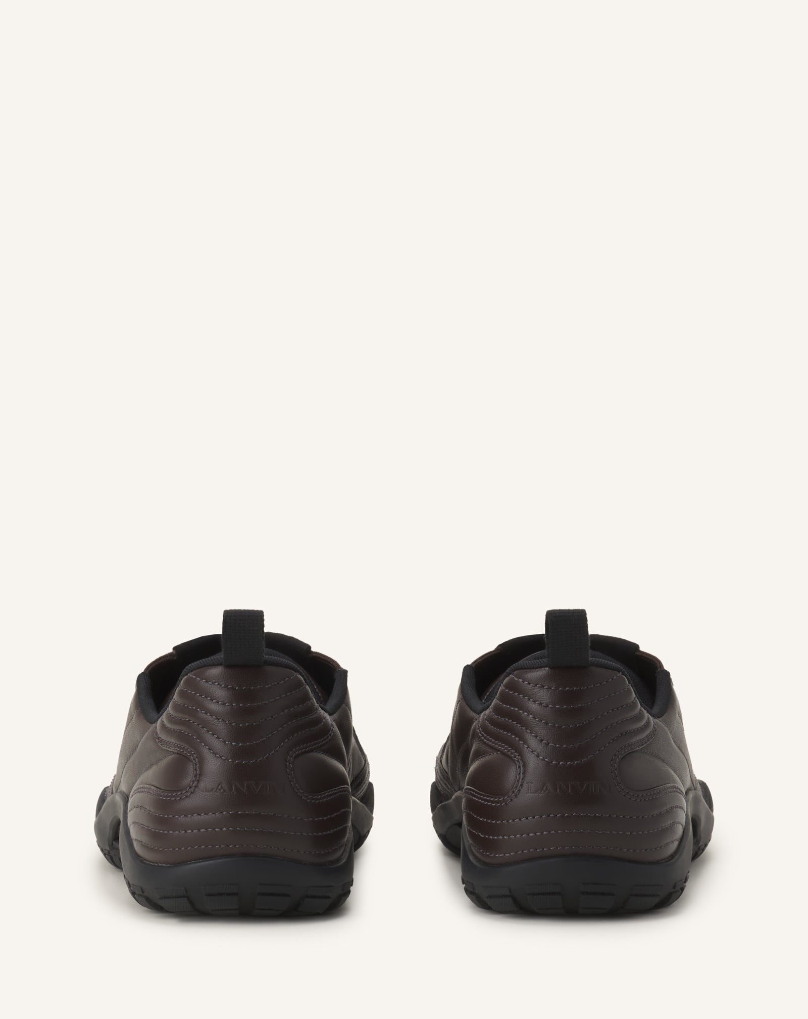 SNEAKERS LNV2 EN CUIR MARRON