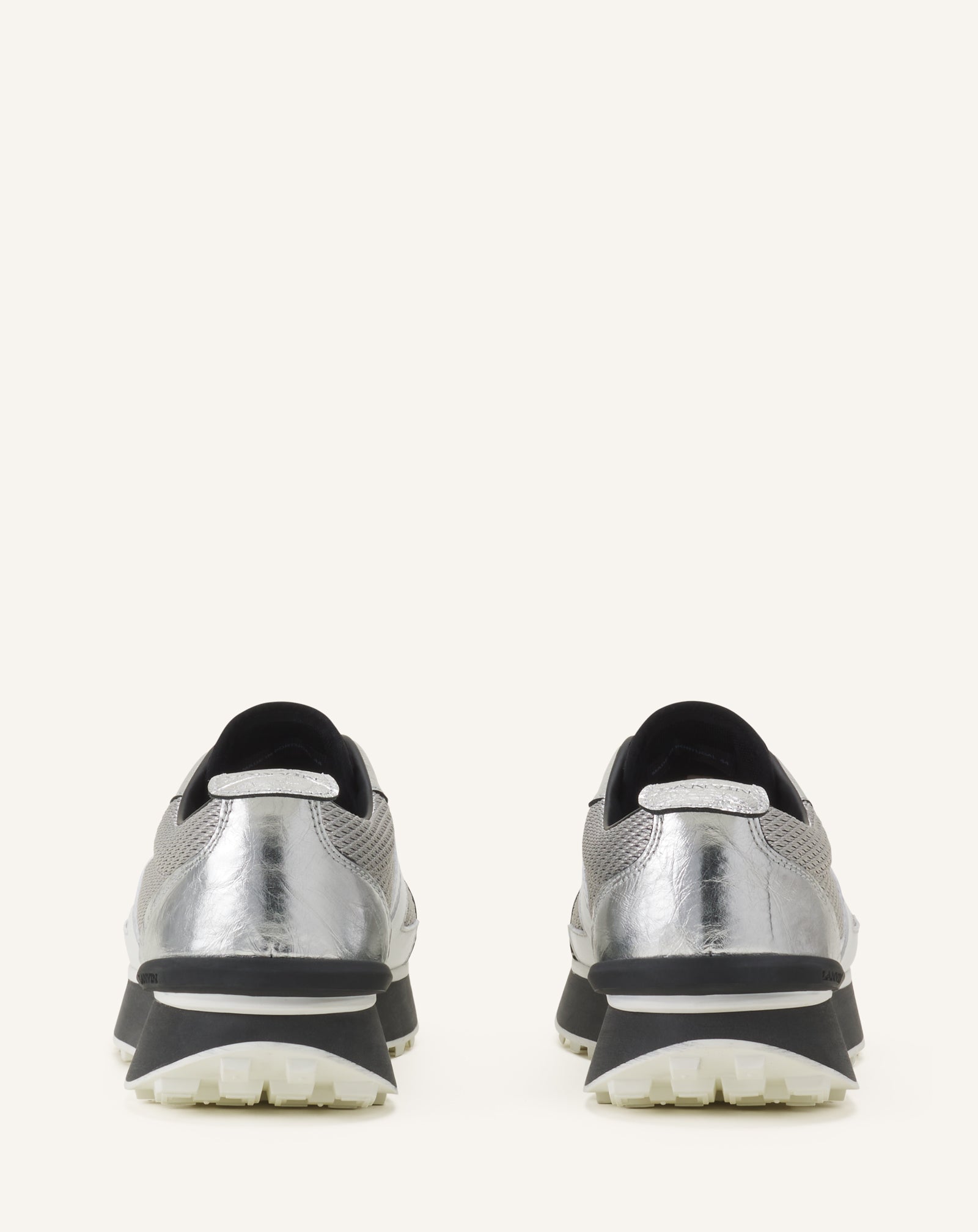 SNEAKERS BUMPR EN CUIR METALLISE FROISSE