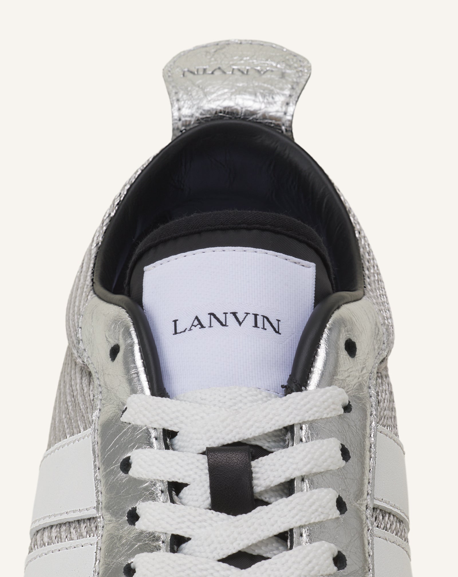 SNEAKERS BUMPR EN CUIR METALLISE FROISSE