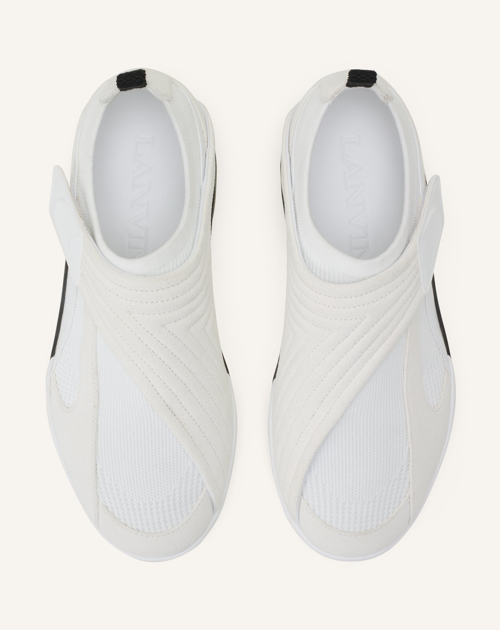 SNEAKER LNV1 EN SUEDE TRICOTE BLANC