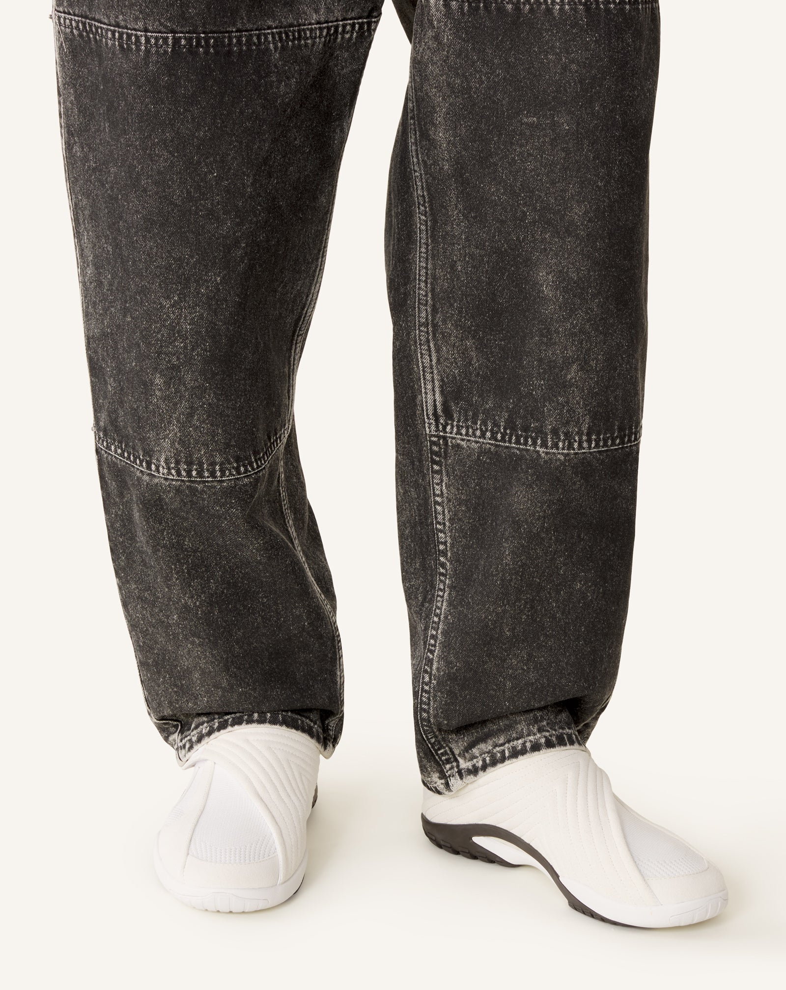 SNEAKER LNV1 EN SUEDE TRICOTE BLANC