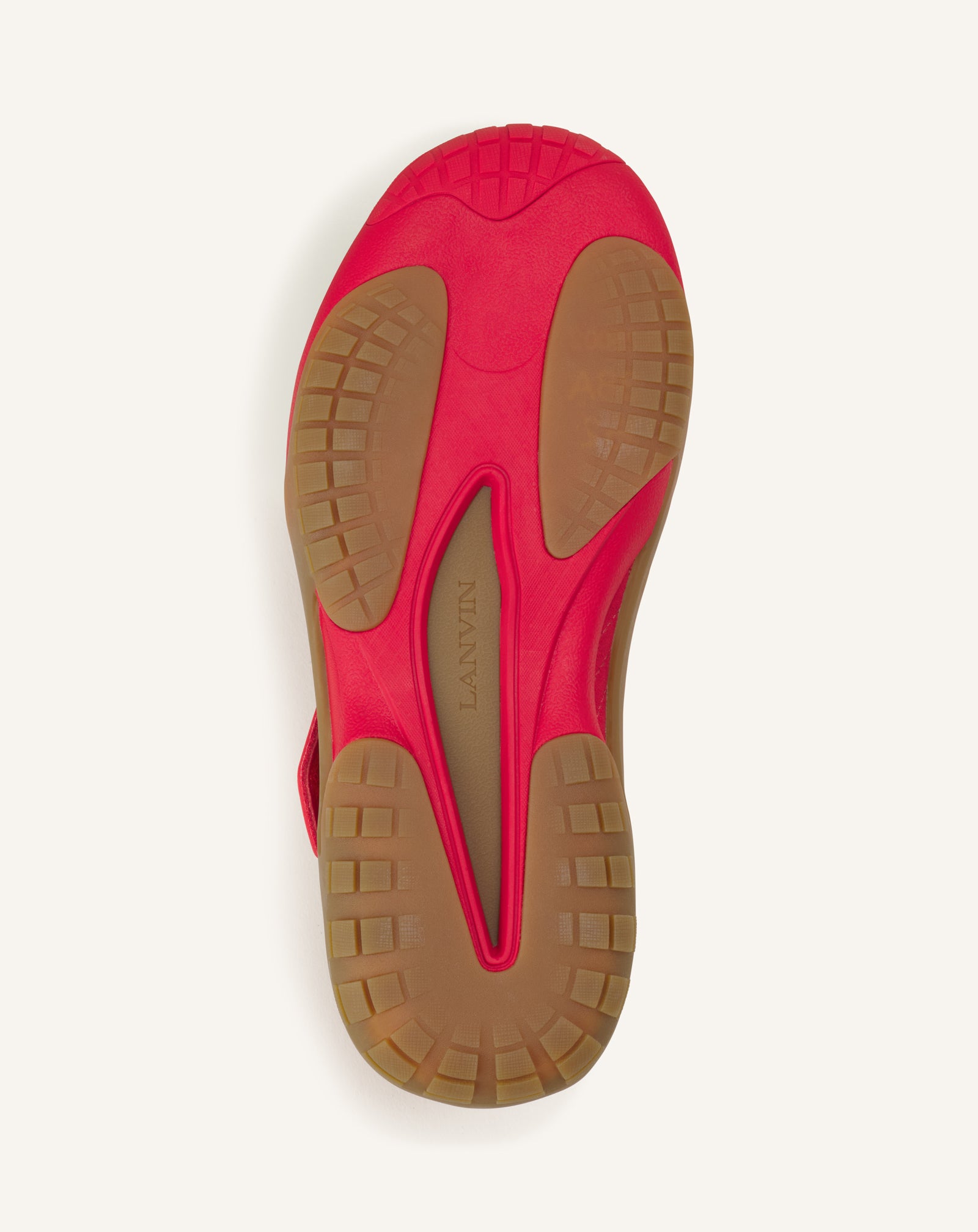 SNEAKER LNV1 EN SUEDE TRICOTE ROUGE