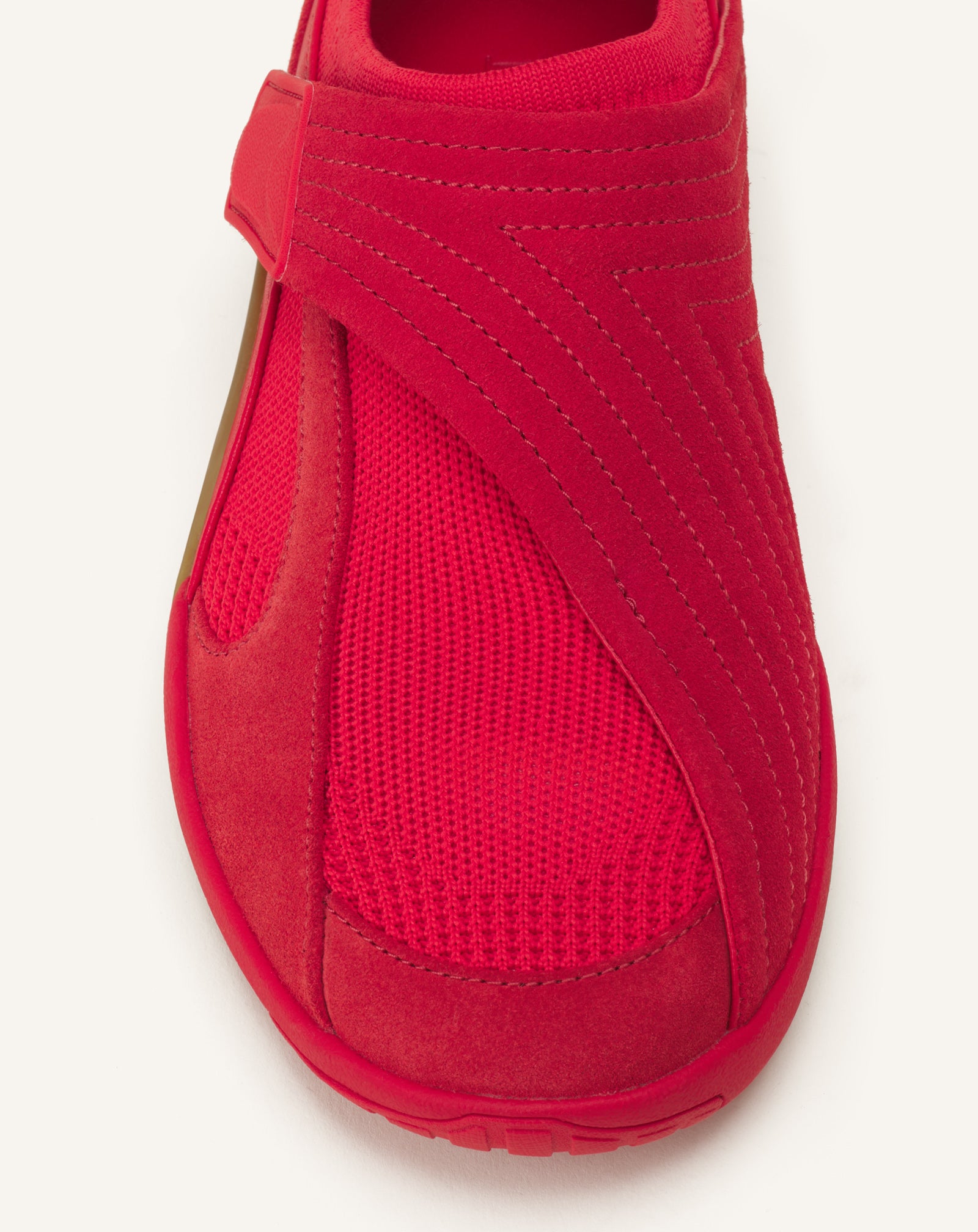 SNEAKER LNV1 EN SUEDE TRICOTE ROUGE