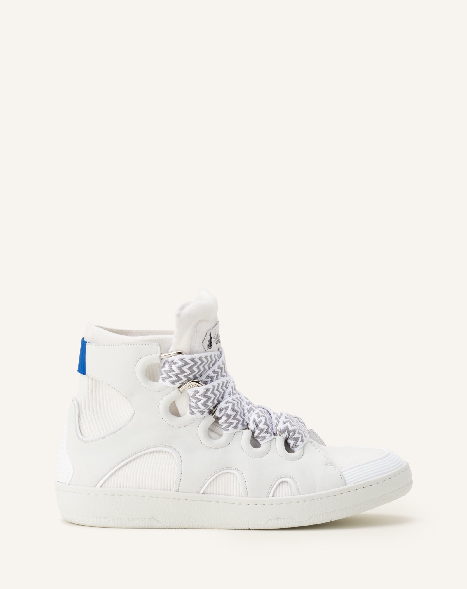 SNEAKERS CURB HIGH TOP EN KNIT BLANC
